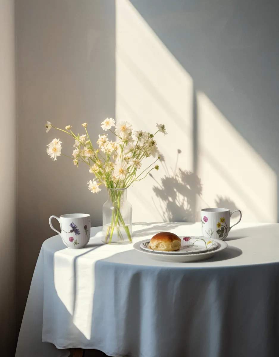 Kähler Krus og kopper med hank Hammershøi Sommer Krus i Engblomster, 3