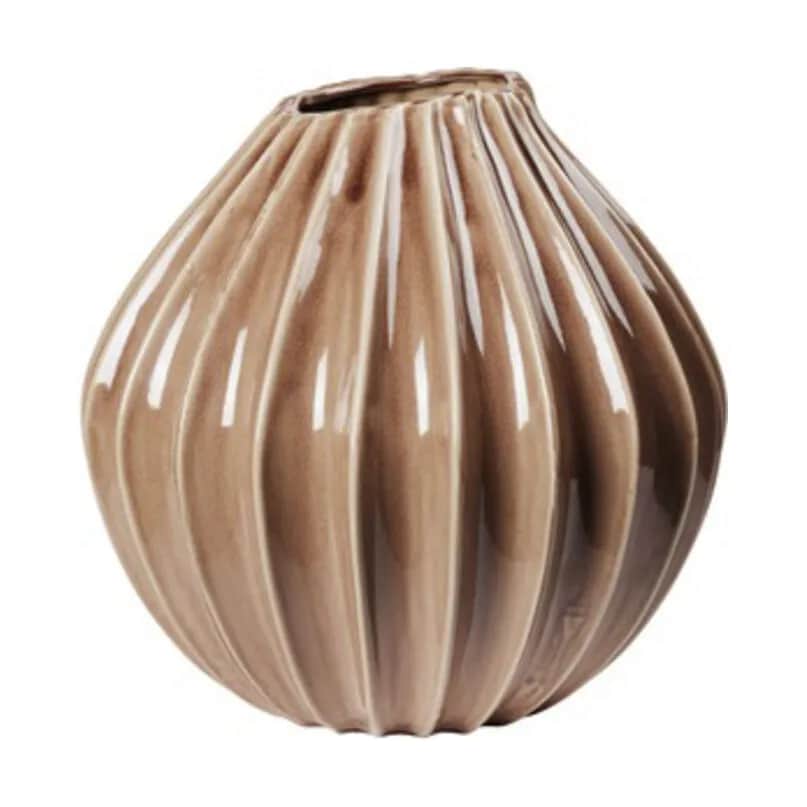 Broste Copenhagen Vaser Wide Vase i Fawn, H25 x Ø25 cm, 1