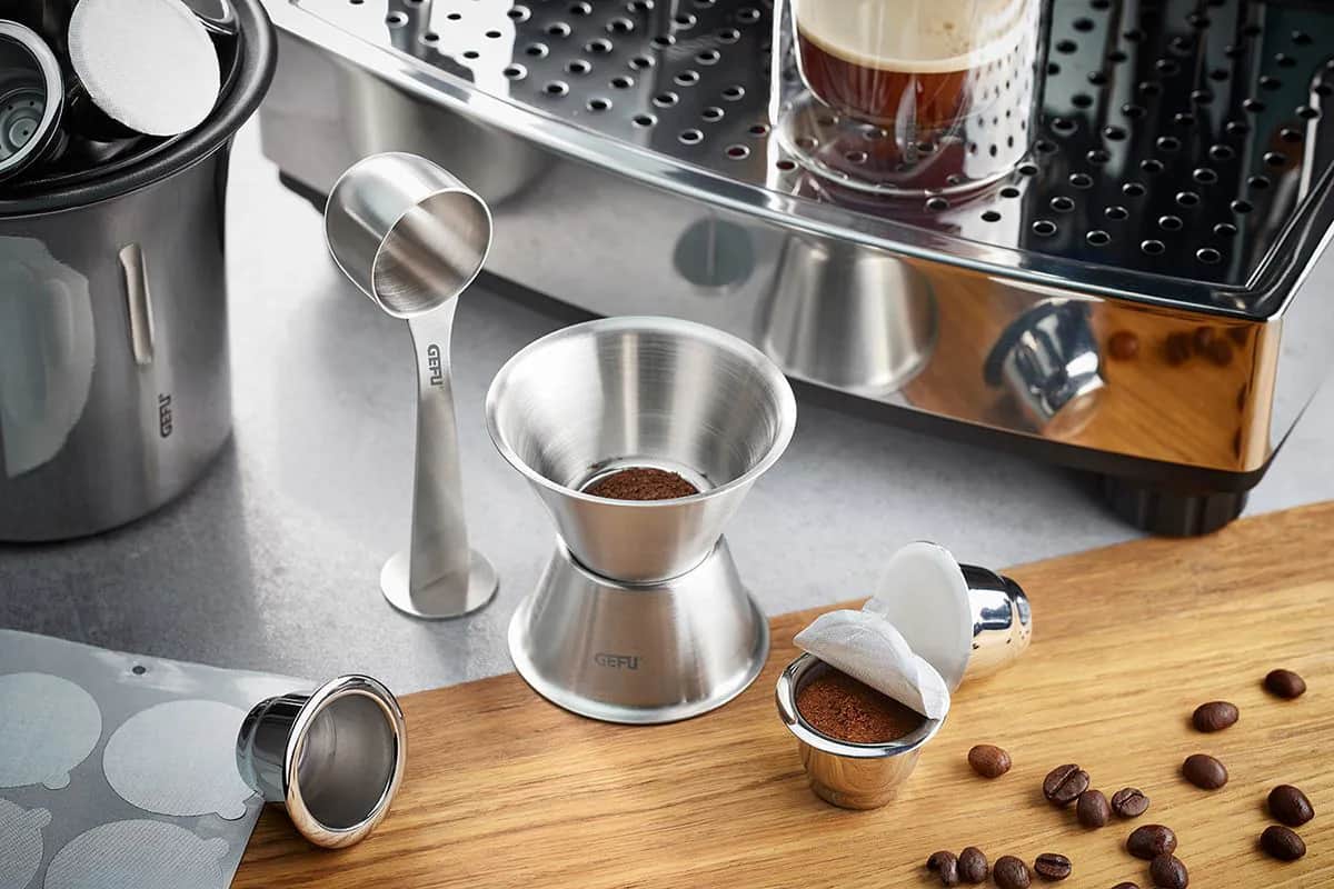 Gefu Baristaudstyr Conscio Kaffesæt - 2 dele i Sølv, 3