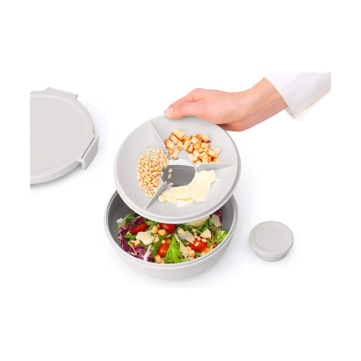 Brabantia Madkasser Make & Take Salatskål i Light grey , 1.3 L, 3