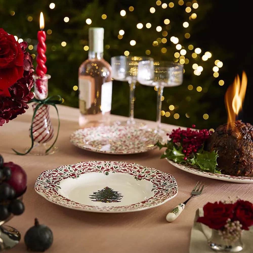 Spode Middagstallerkener Yuletide Tallerken - 4 stk. i 27,3 cm, 2