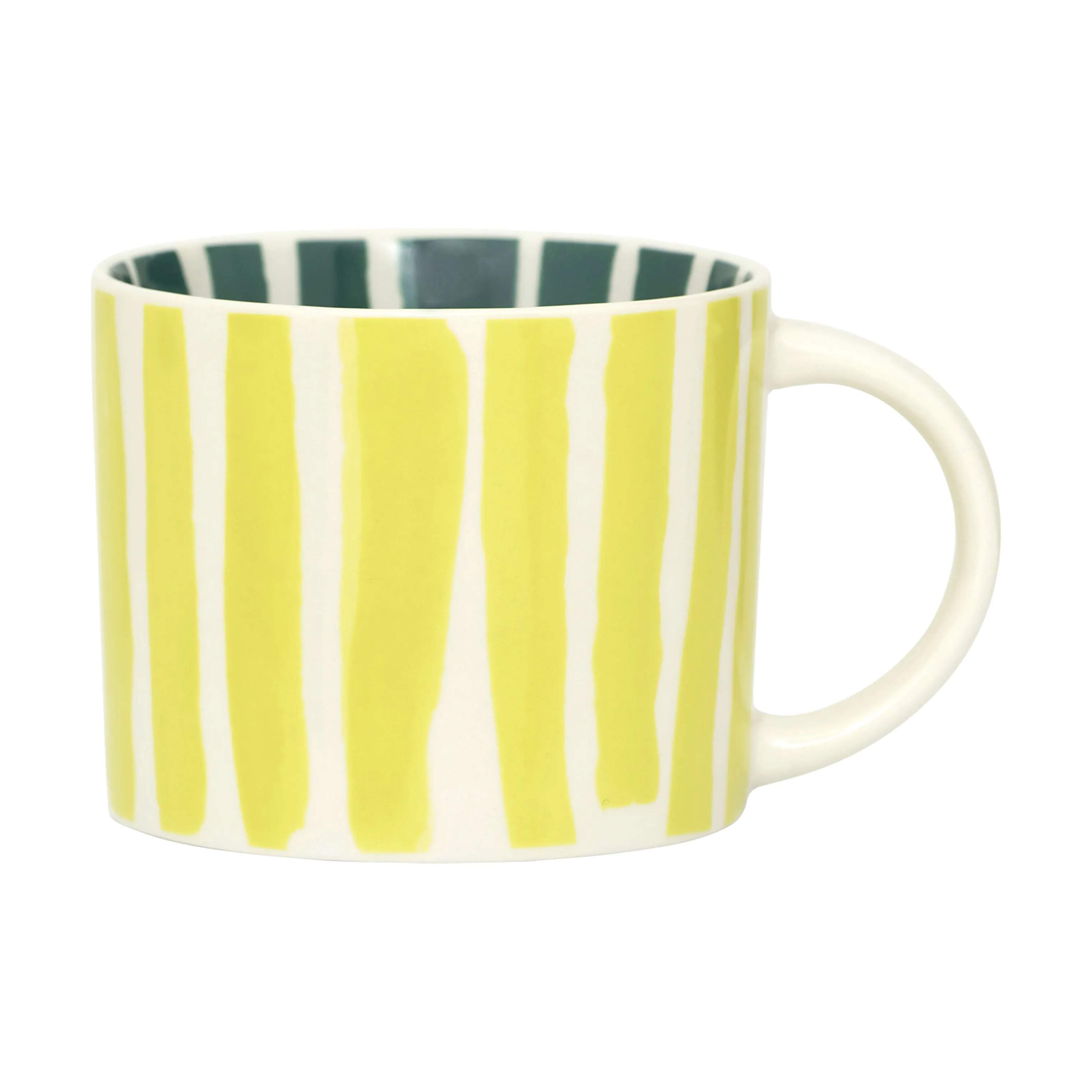 Tazza Kaffekop, grøn/striber, large