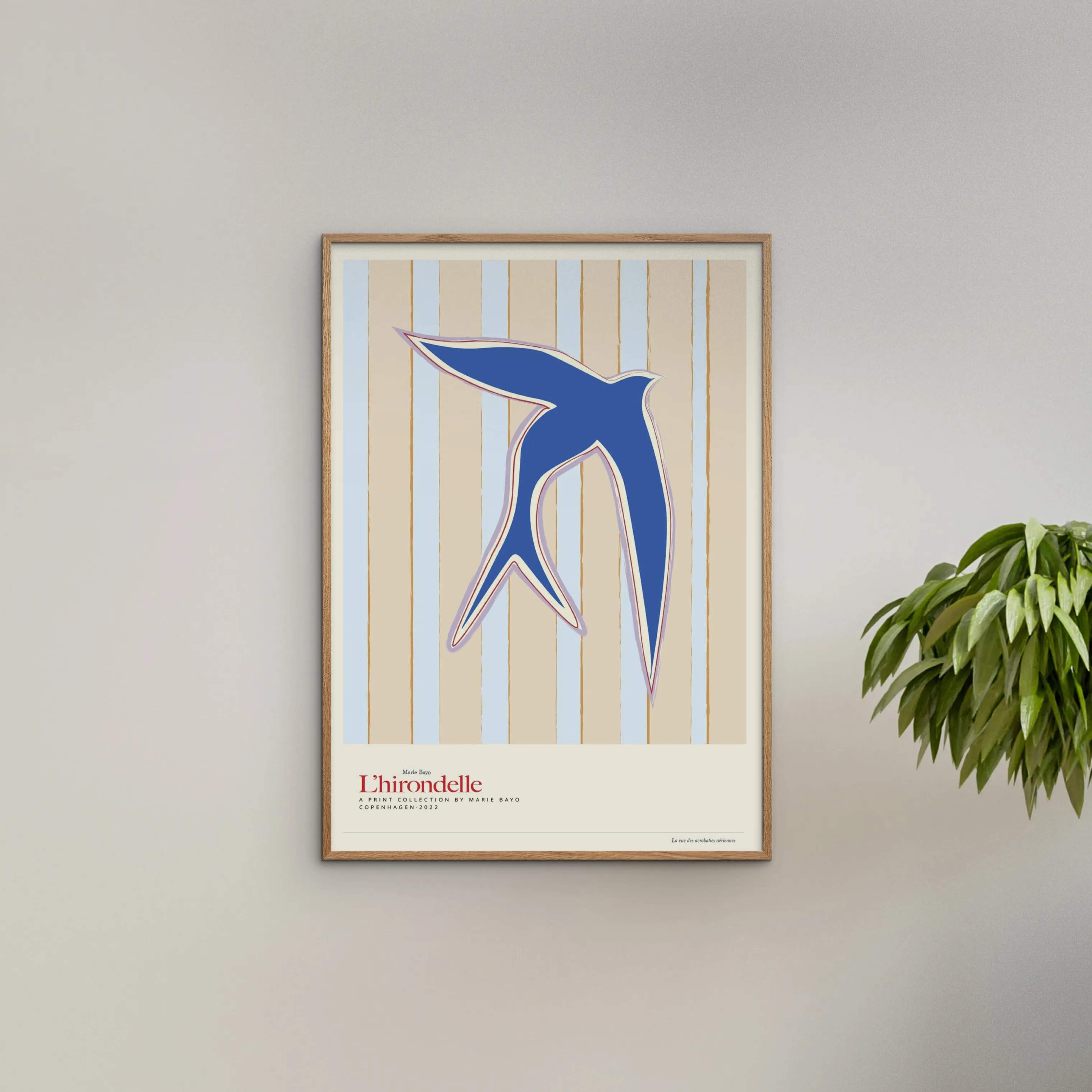 Poster&Frame Plakater Plakat - L Hirondelle i Blå, 3