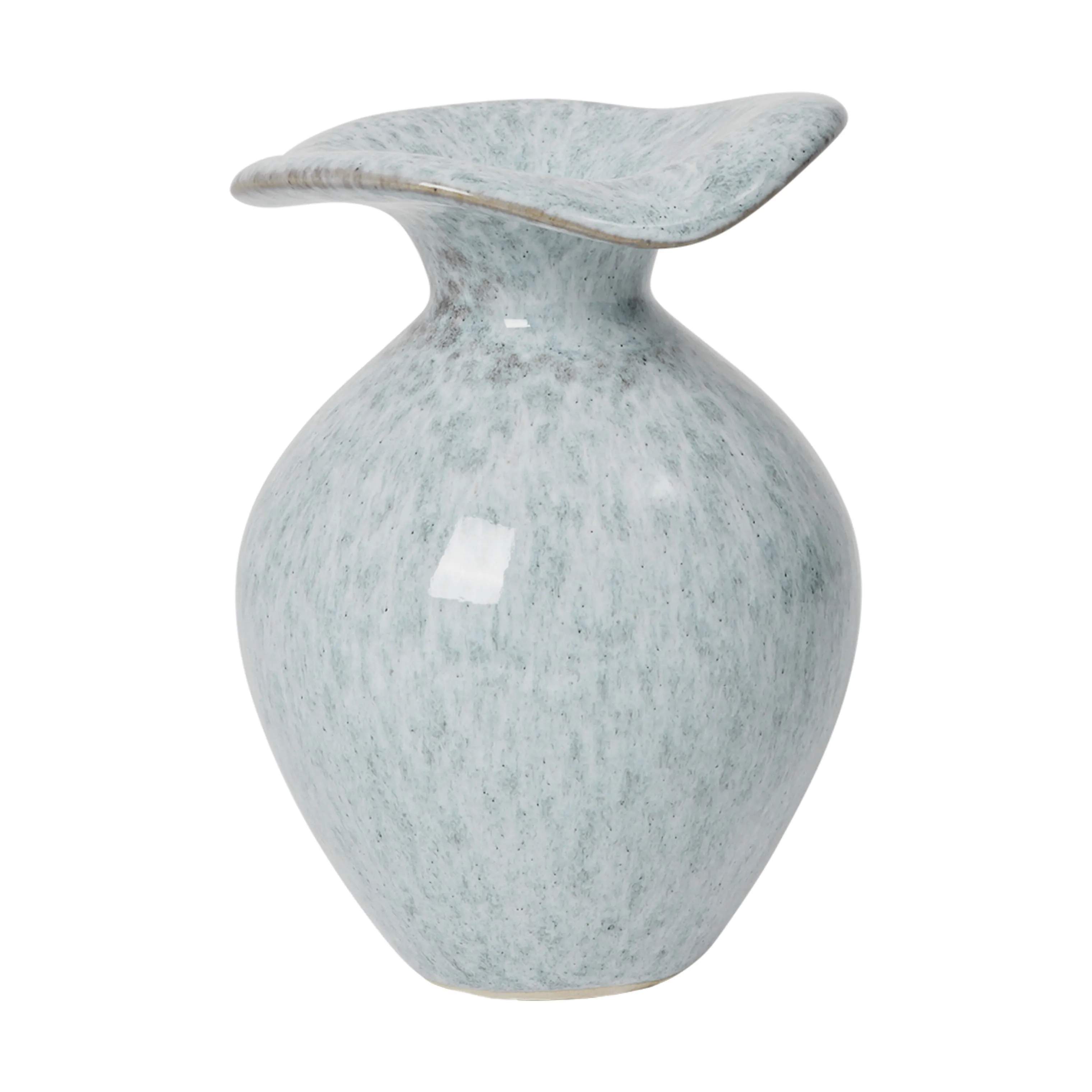 Broste Copenhagen Vaser Florentina Vase i Blå, H14 x Ø9,5 cm, 1