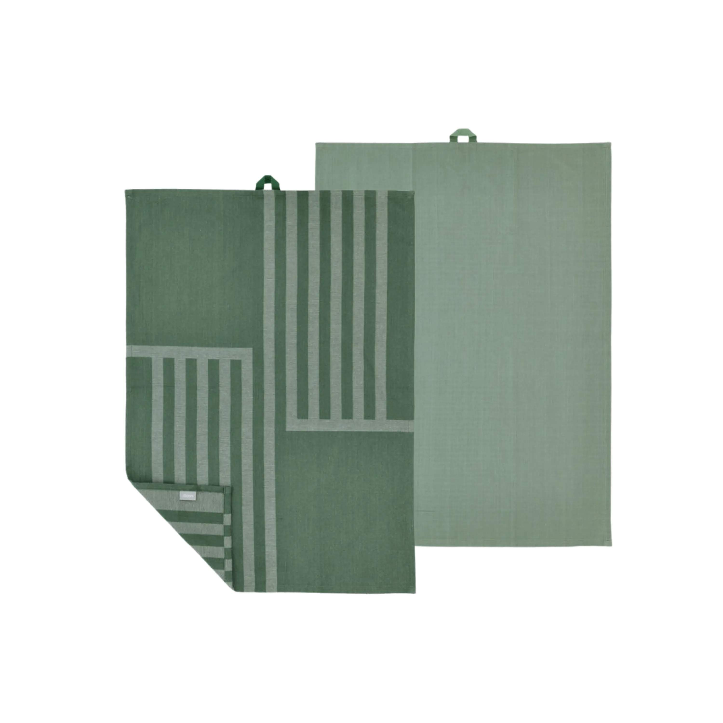 Södahl Viskestykker Reflection Viskestykke - 2 stk. i Grøn, 1