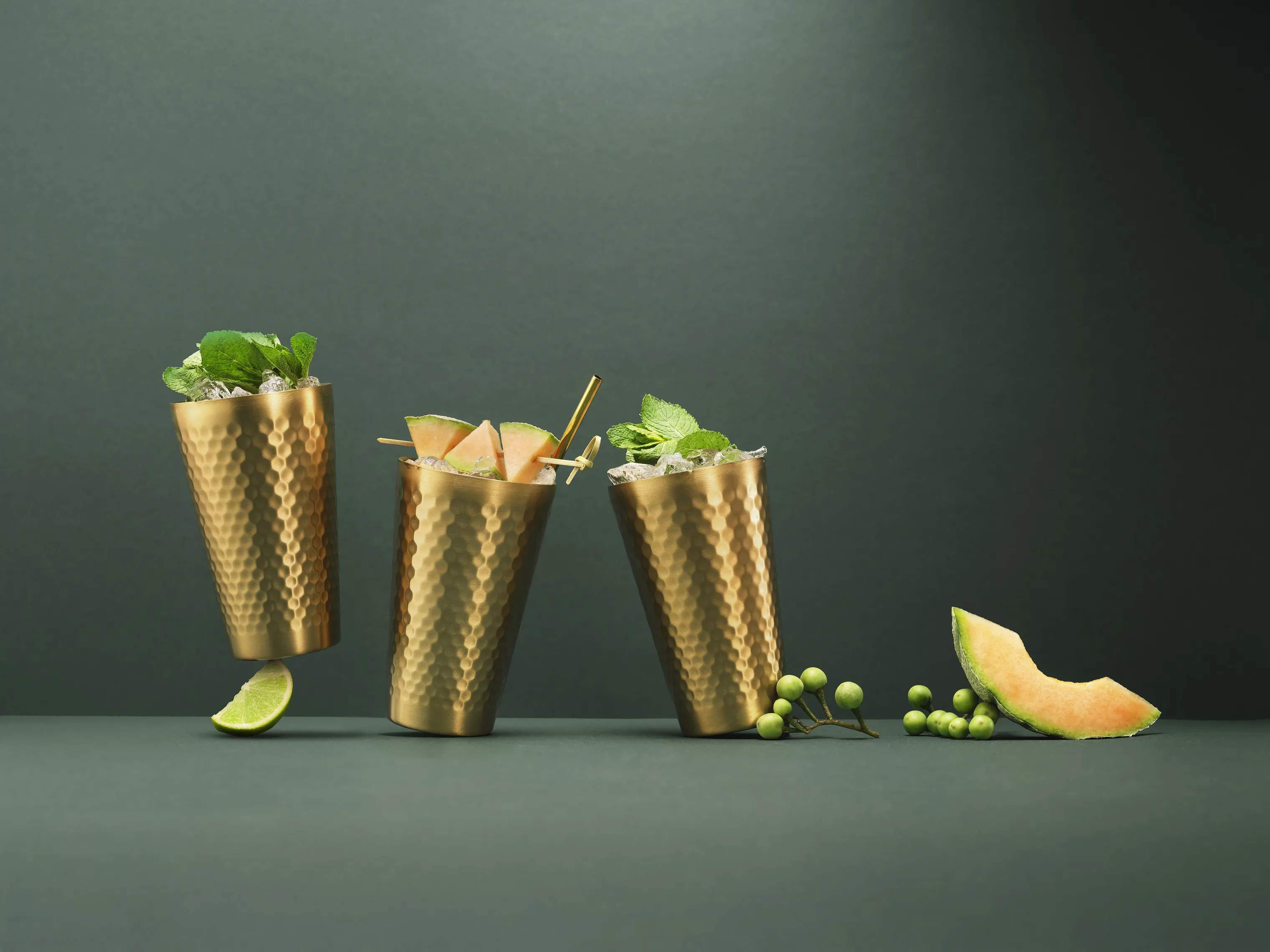 Mixology by CASA Living Drinksglas Mixology Drinksglas - 3 stk. i Guldfarvet, 2