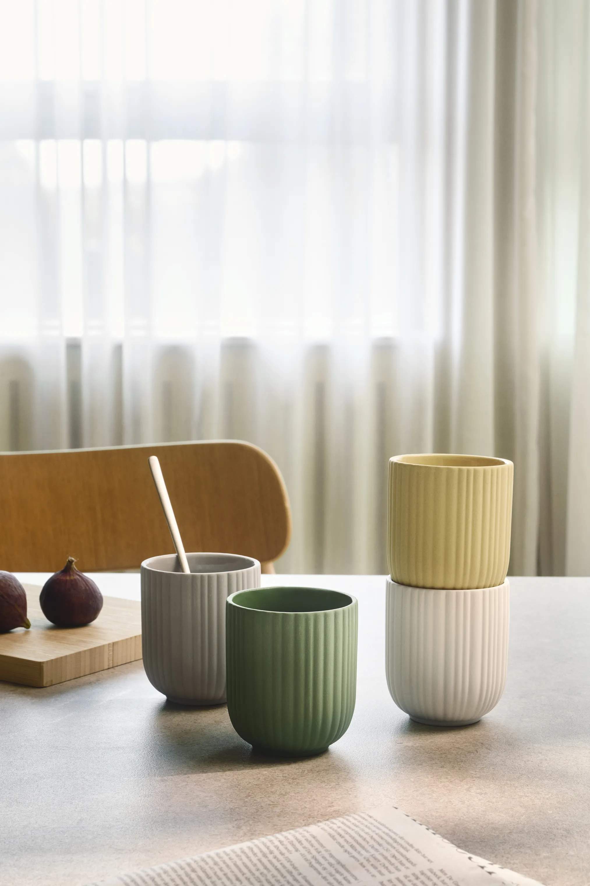 Knabstrup Keramik Krus og kopper uden hank Verda Kop i Soft Orange, 2