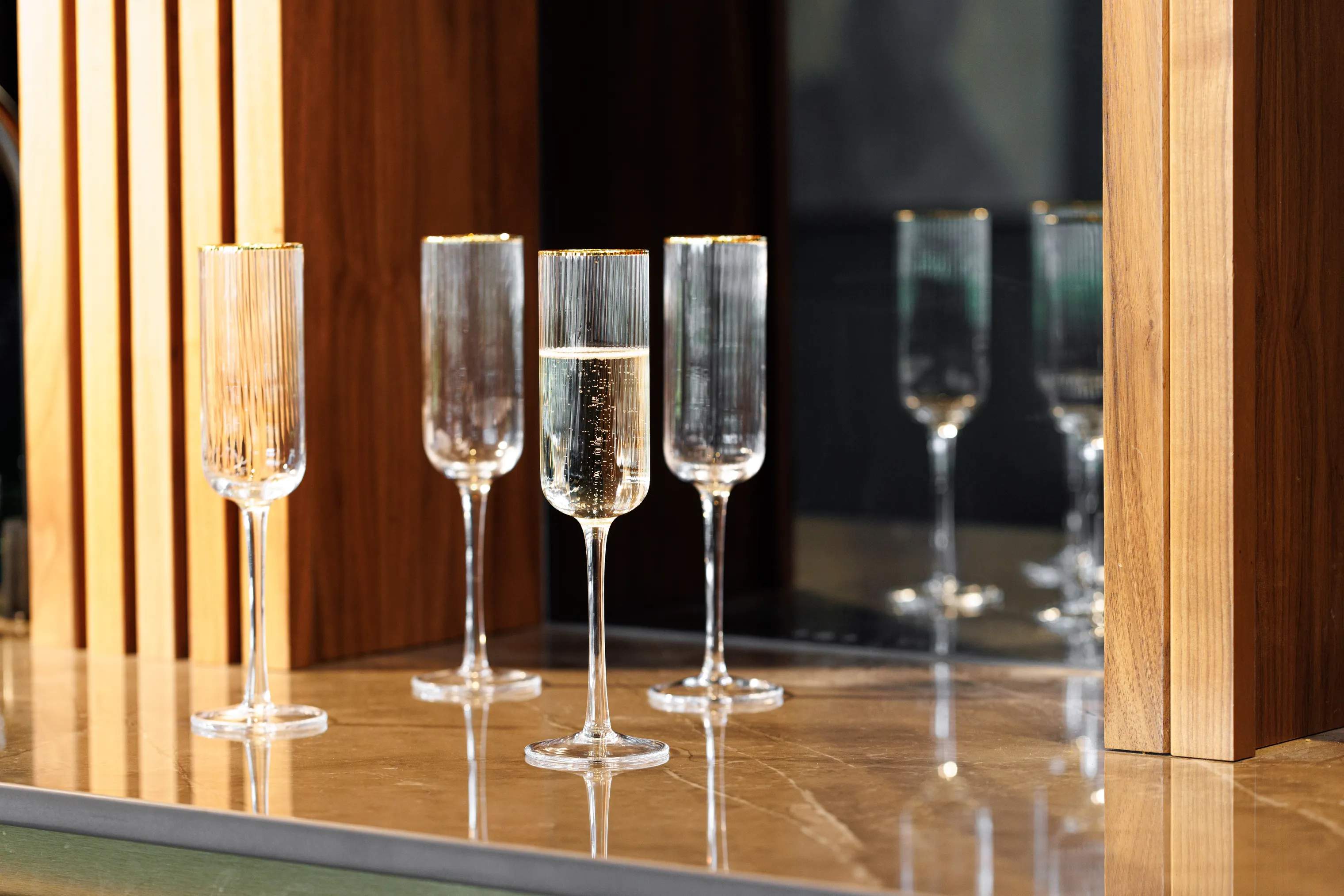 Mikasa Champagneglas Sorrento Champagneglas - 4 stk. i Klar, 3