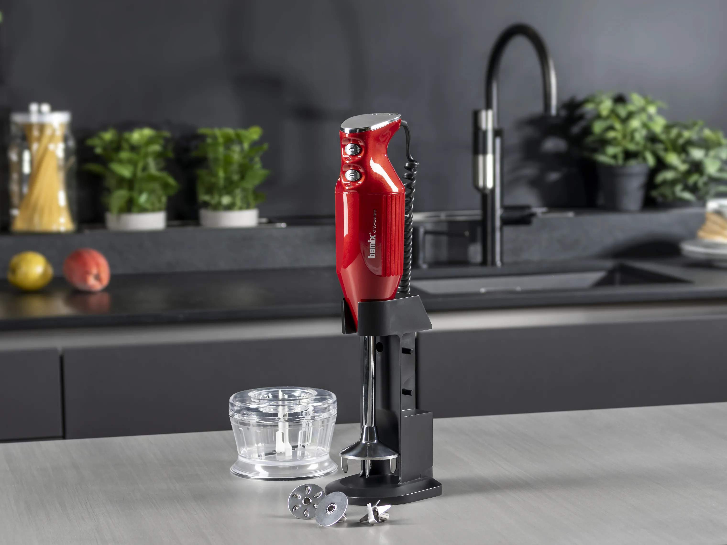 Bamix Stavblendere Deluxe C Stavblender i Rødmetallic, 2