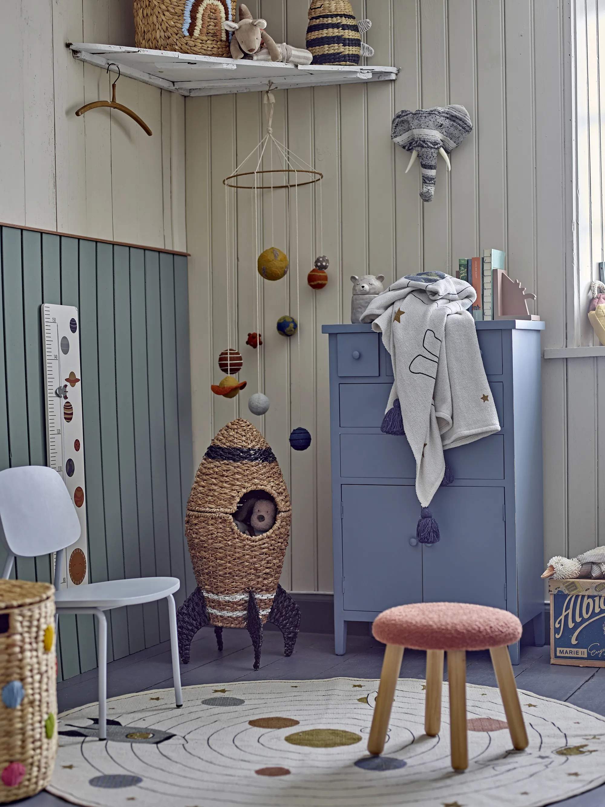 Bloomingville Mini Til børneværelset MINI Aksel Taburet i Brun, 3