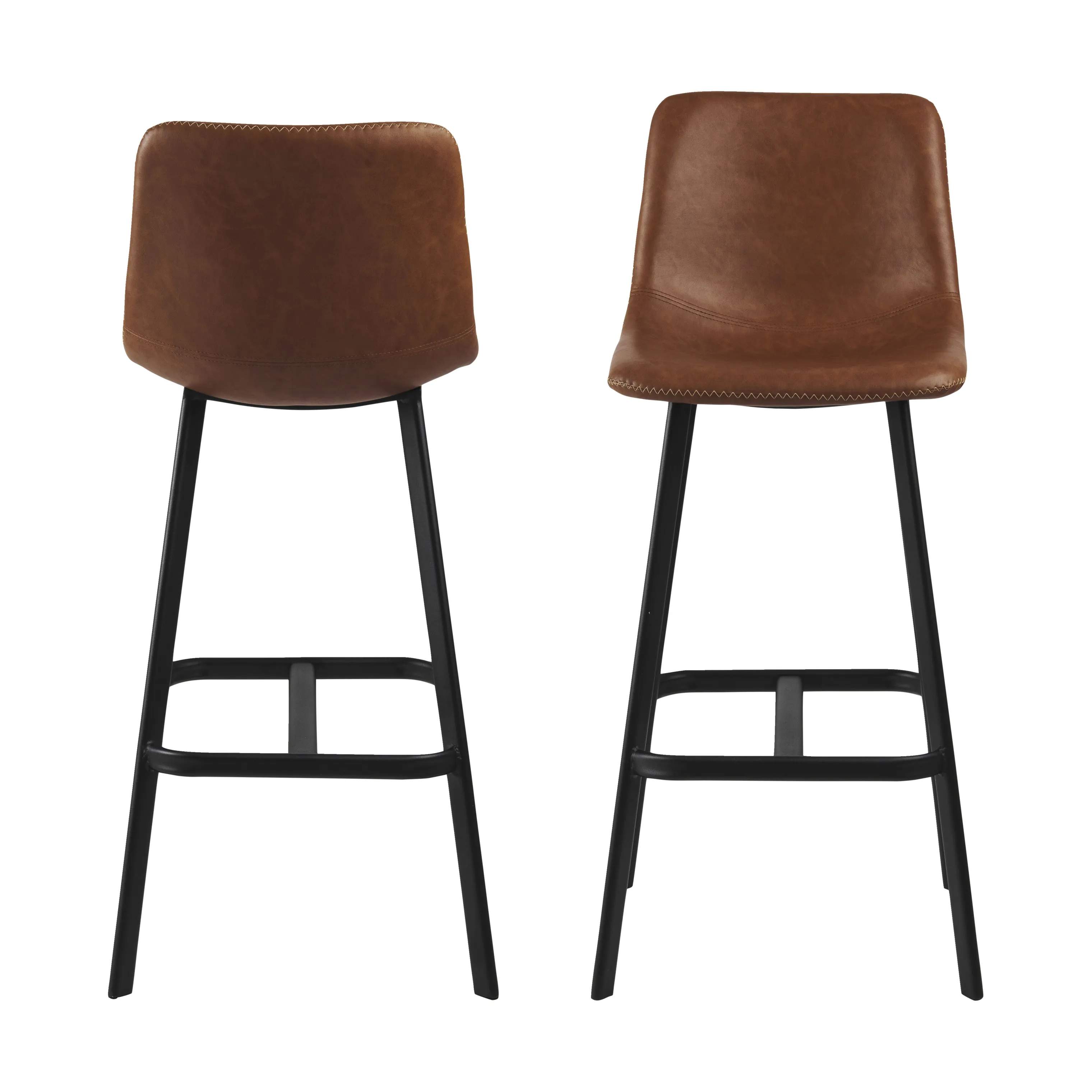 CASA Living Barstole I_Oregon Barstol - 2 stk i Cognac, 5