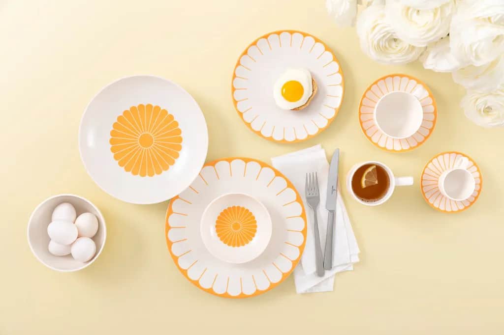 Villeroy & Boch Pastatallerkener Fleur Soleil Pastatallerken i Hvid/orange, 3