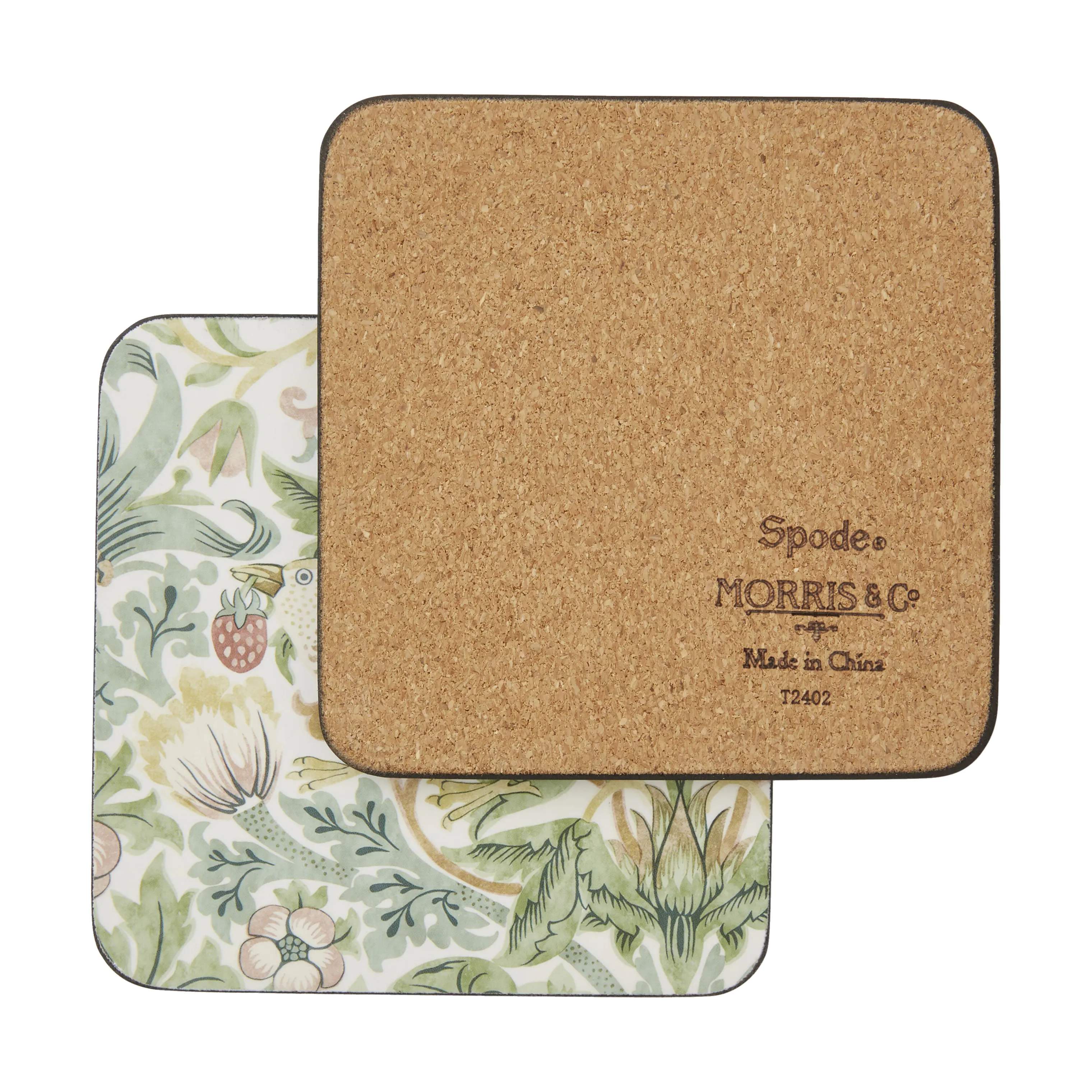Pimpernel Glasbrikker og coasters Morris & Co Glasbrikker - 6 stk. i Lyserød/Grøn/blå, 3