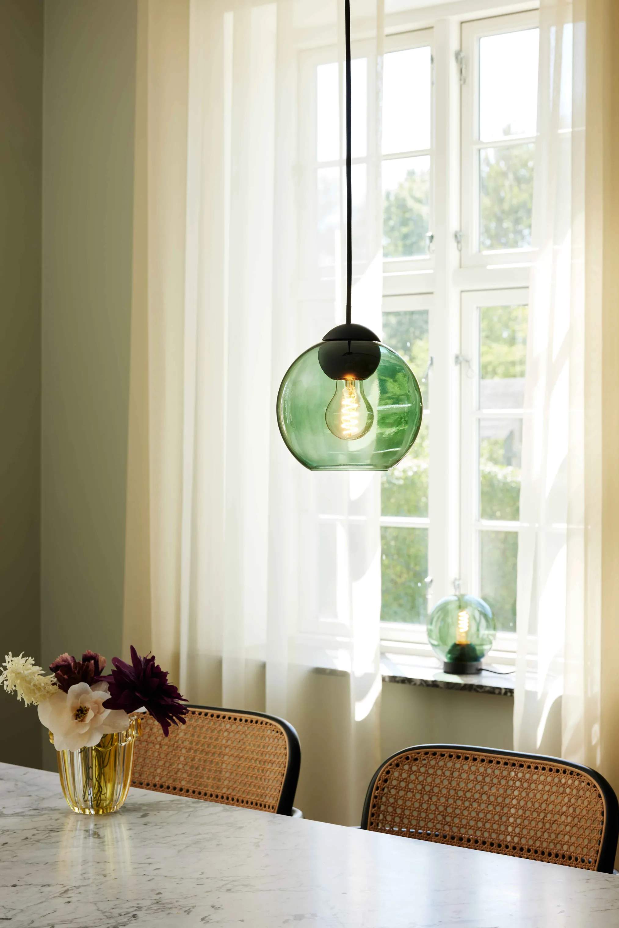 Halo Design Pendler Bubbles Pendel i grøn, 18 cm, 2