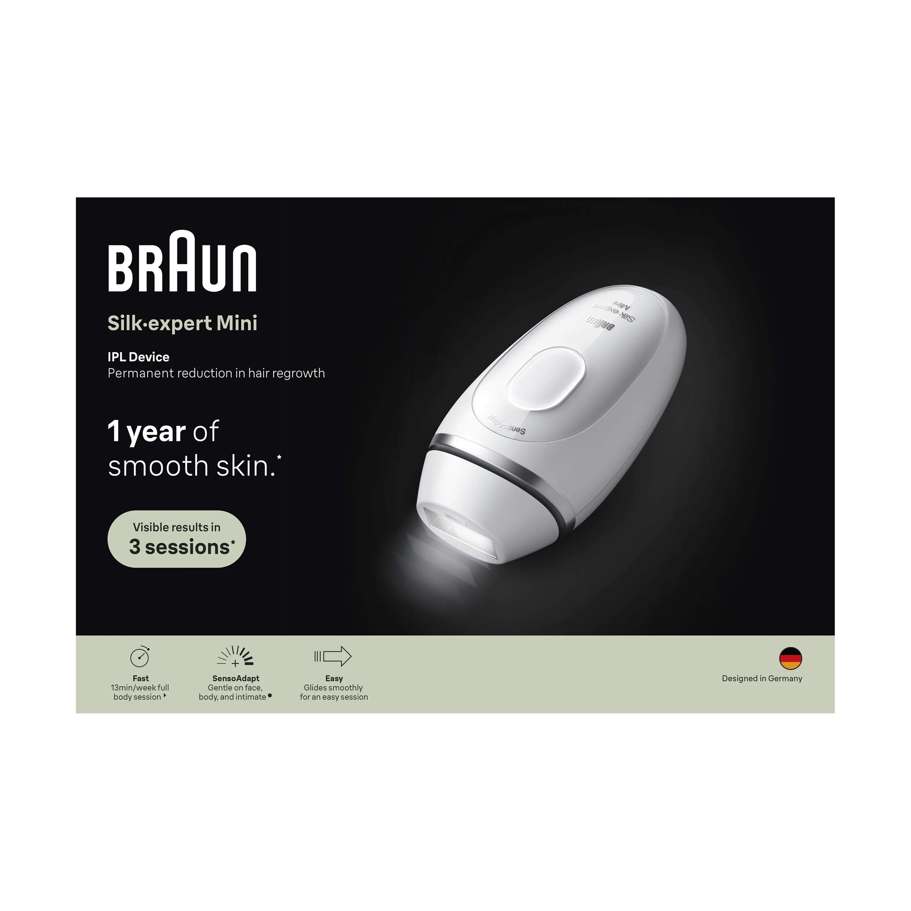 Braun Ladyshavere IPL Silk·expert Mini Hårfjerner i Hvid, 2