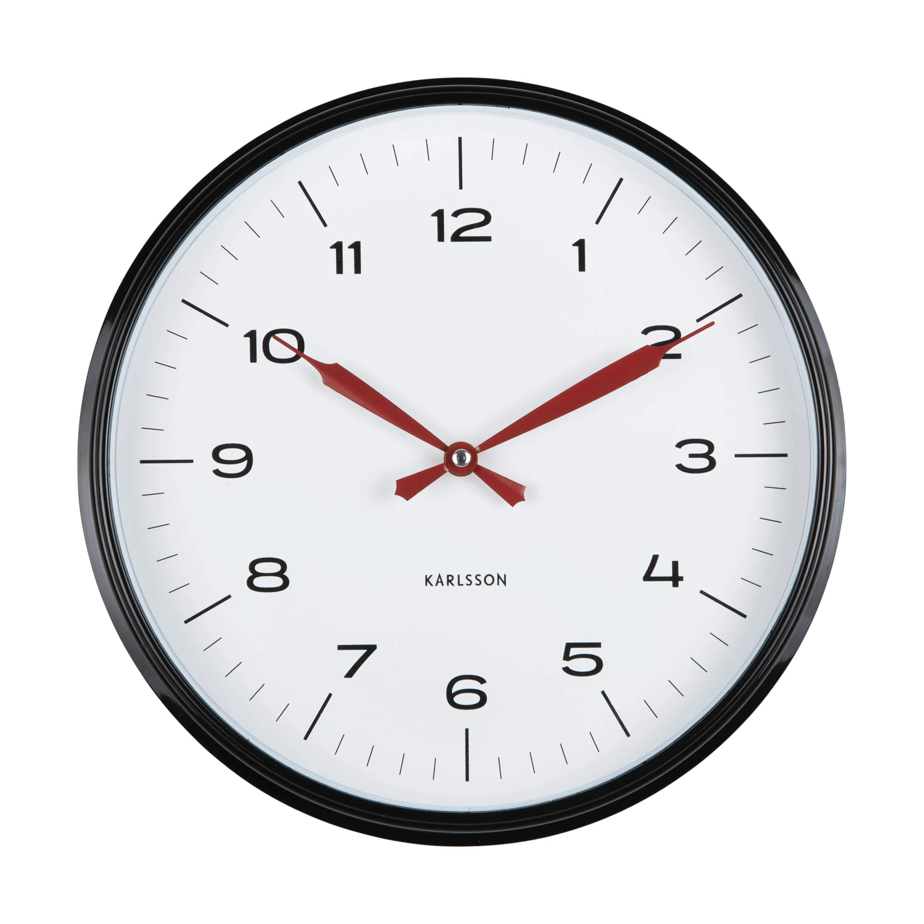 Karlsson Vægure Modern Factory Vægur i Black / bright red, 3