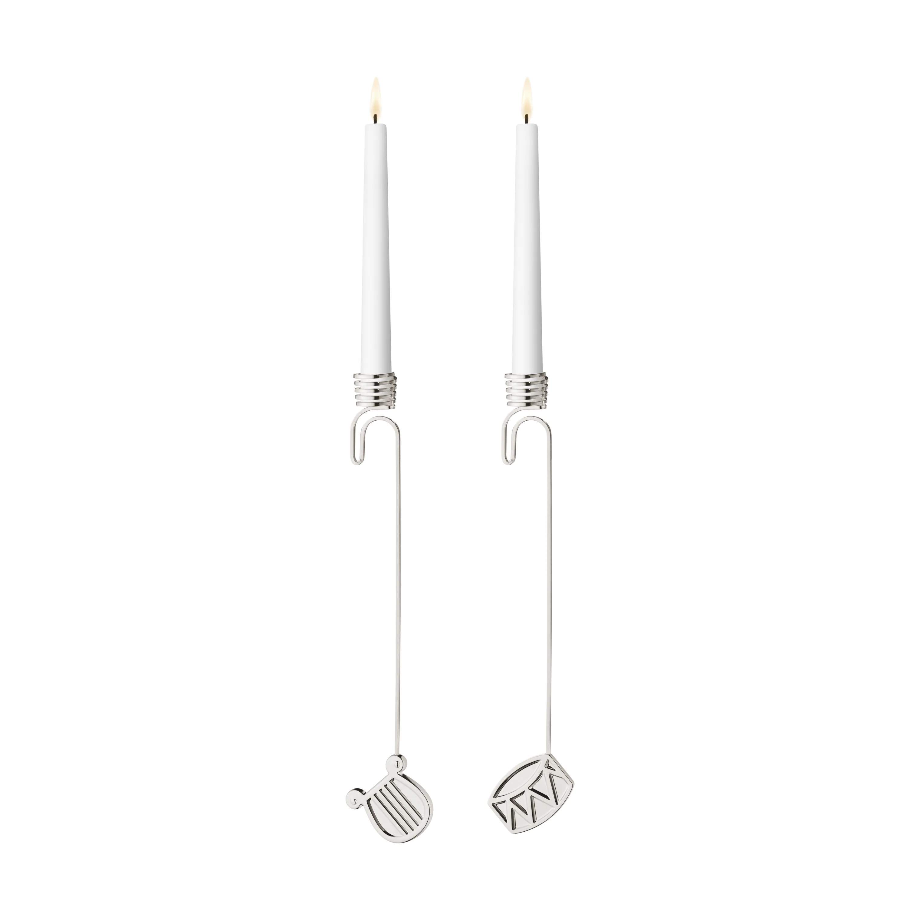 Georg Jensen Lysholdere og juletræslys Christmas Collectibles CC 2026 Lysholdersæt - 2 stk. i Palladium, 2