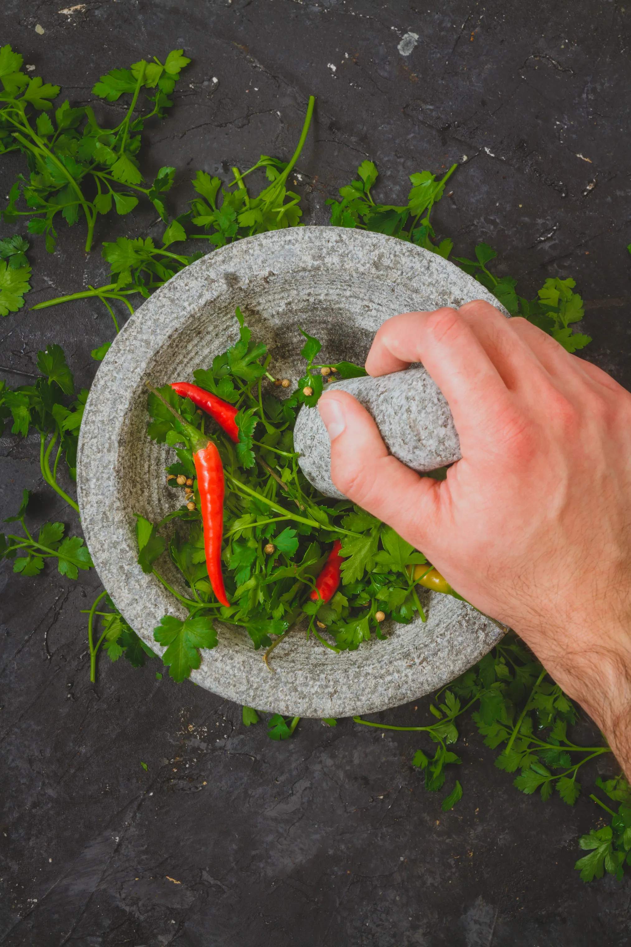 KitchenCraft Mortere World of Flavours Morter i Grå, 3