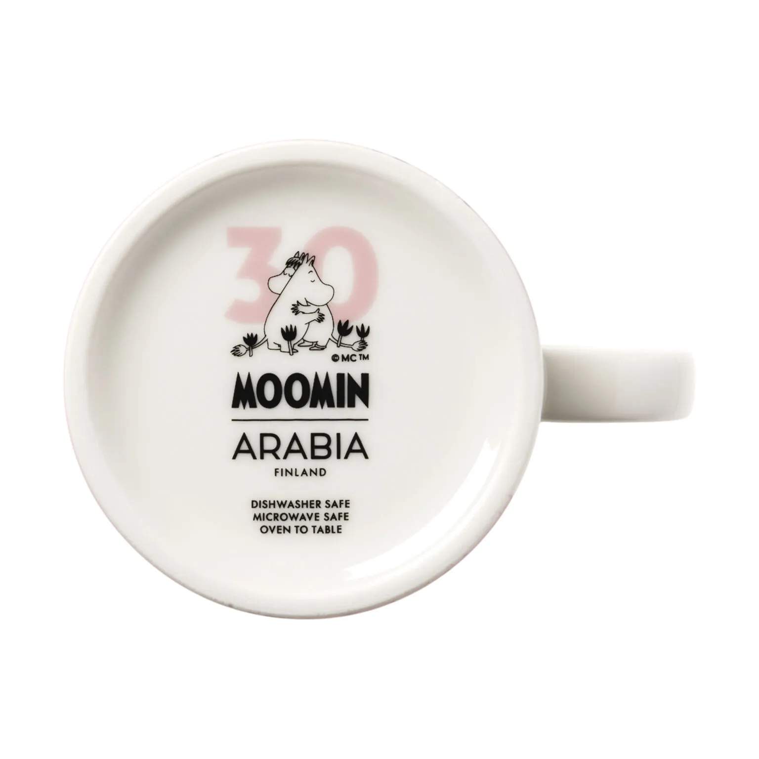 Moomin Arabia Krus og kopper med hank Kærlighed 30 år Jubilæumskrus i 40 cl, 5