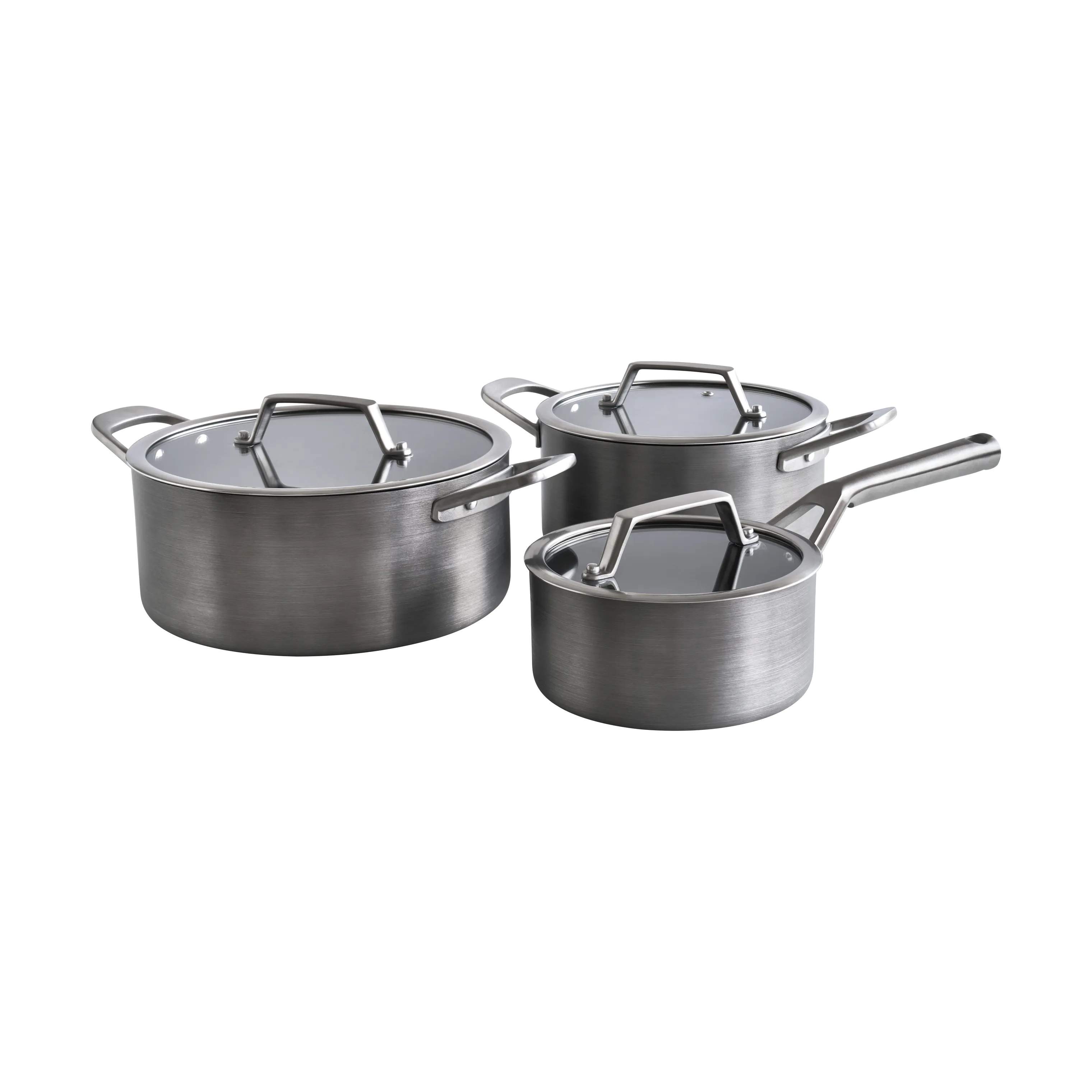 Timm Vladimir Kitchen Grydesæt Grydesæt - 6 dele i børstet alu, 1