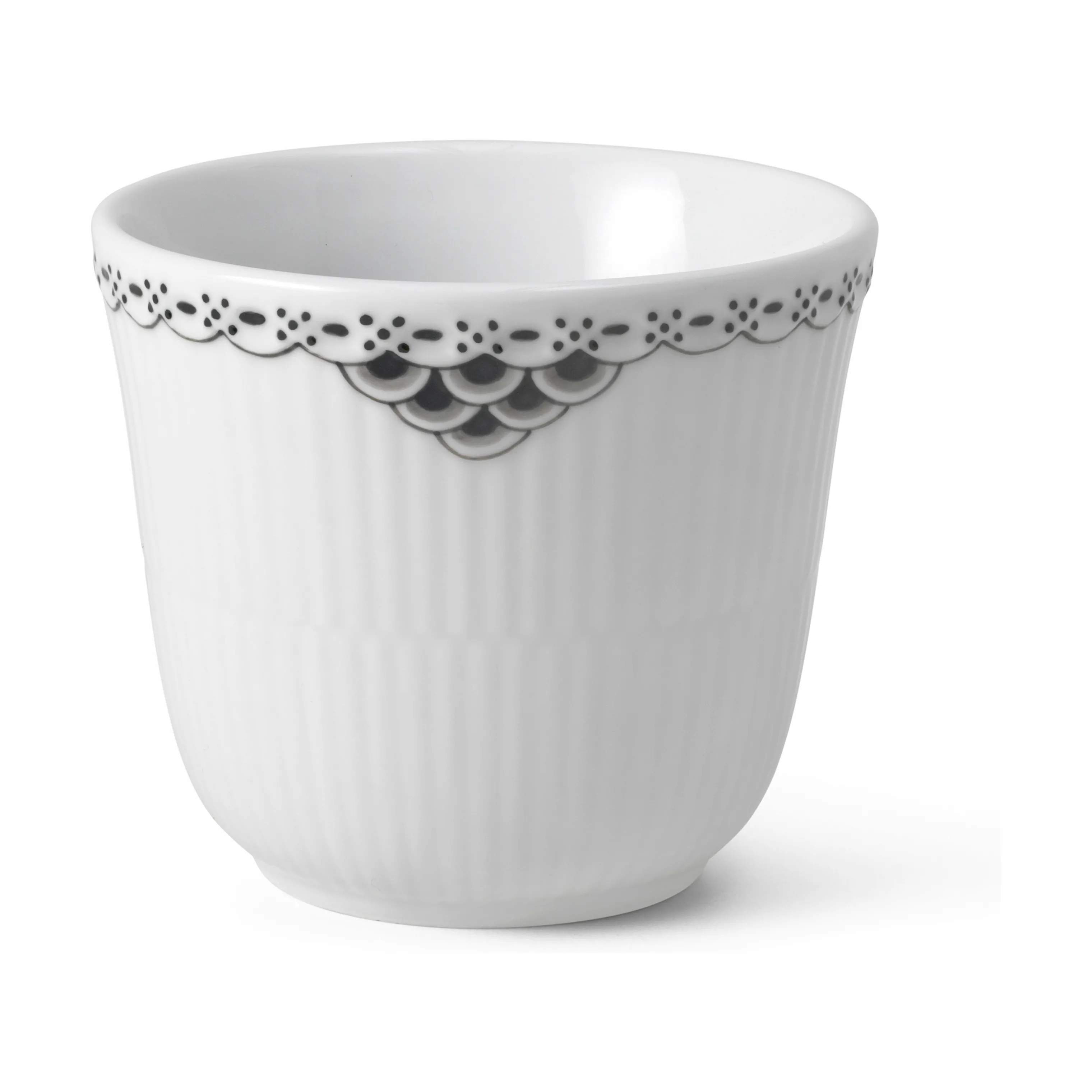 Royal Copenhagen Krus og kopper uden hank Sort Riflet Blonde Termokop i 26 cl, 3