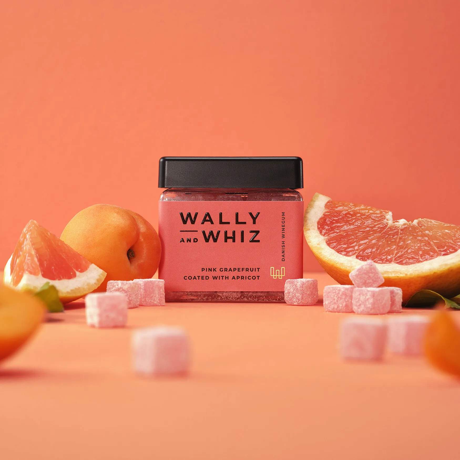 Wally and Whiz Søde sager Vingummi - Grapefrugt med abrikos i 135 gram, 2