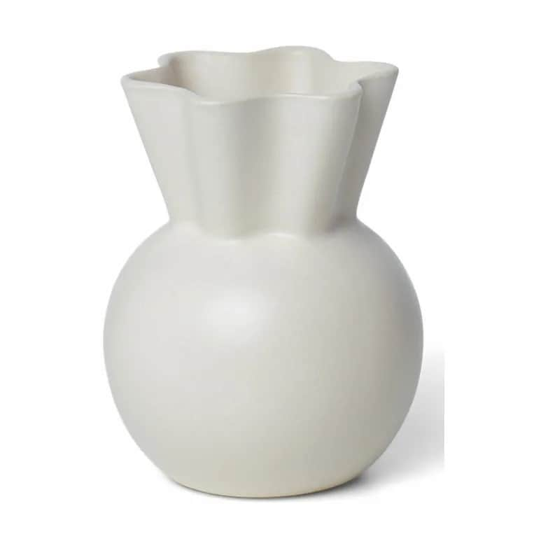 Svungen Top Vase, hvid, large