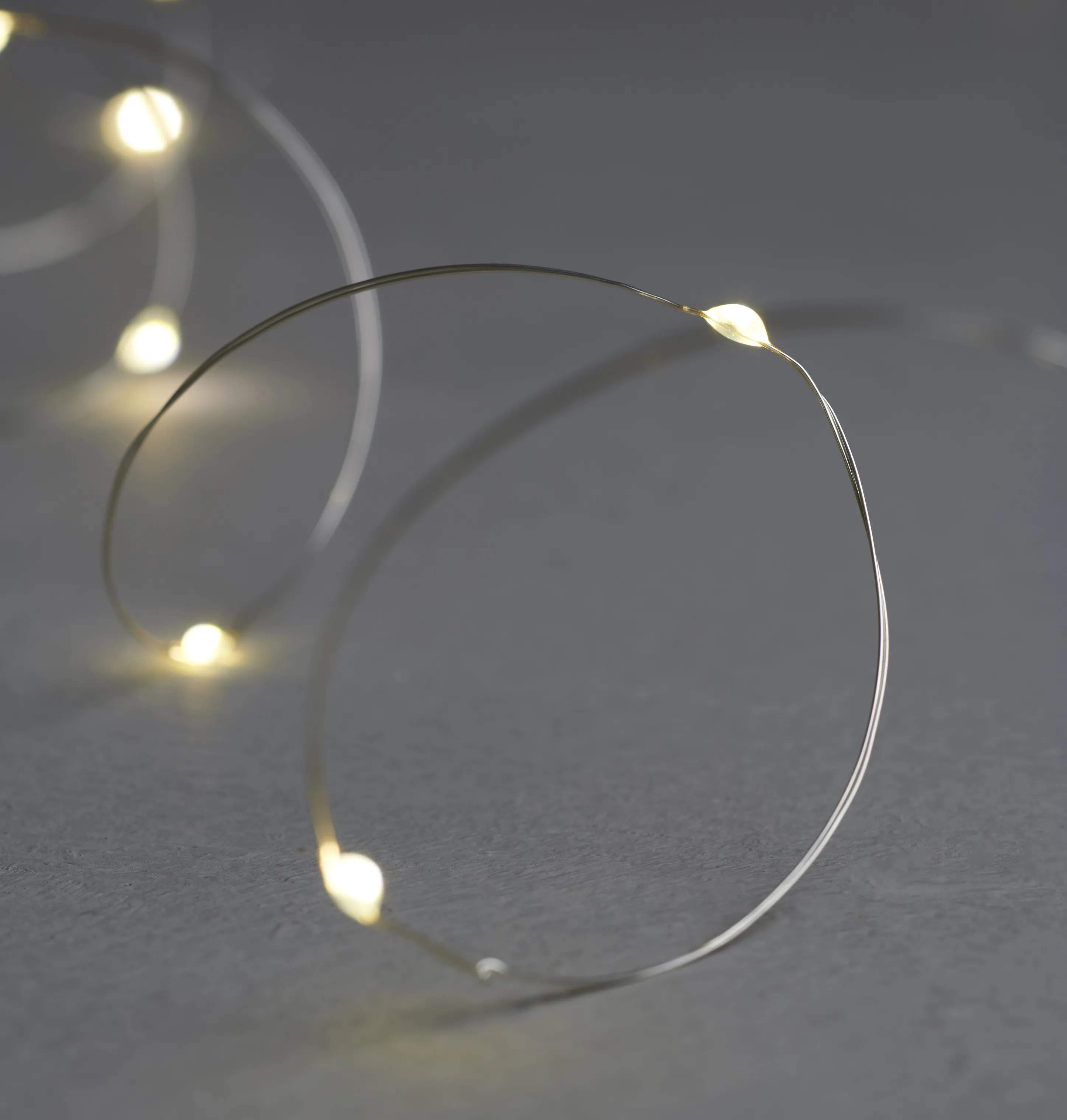 Sirius Lyskæder Knirke Lyskæde i Clear/silver, 2,2 meter, 2