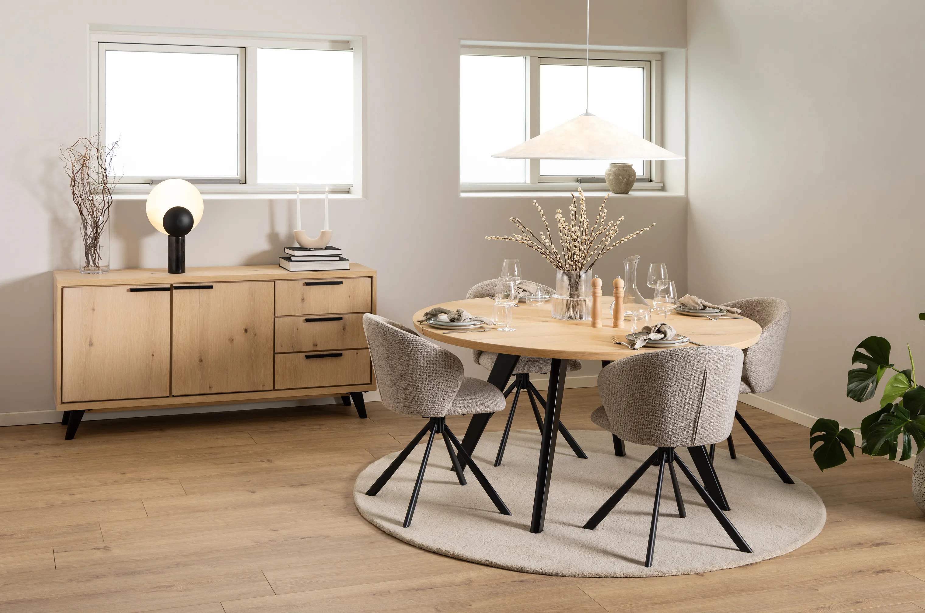 CASA Living Spisebordsstole Pippa Spisebordsstol - 2 stk. i Beige, 5
