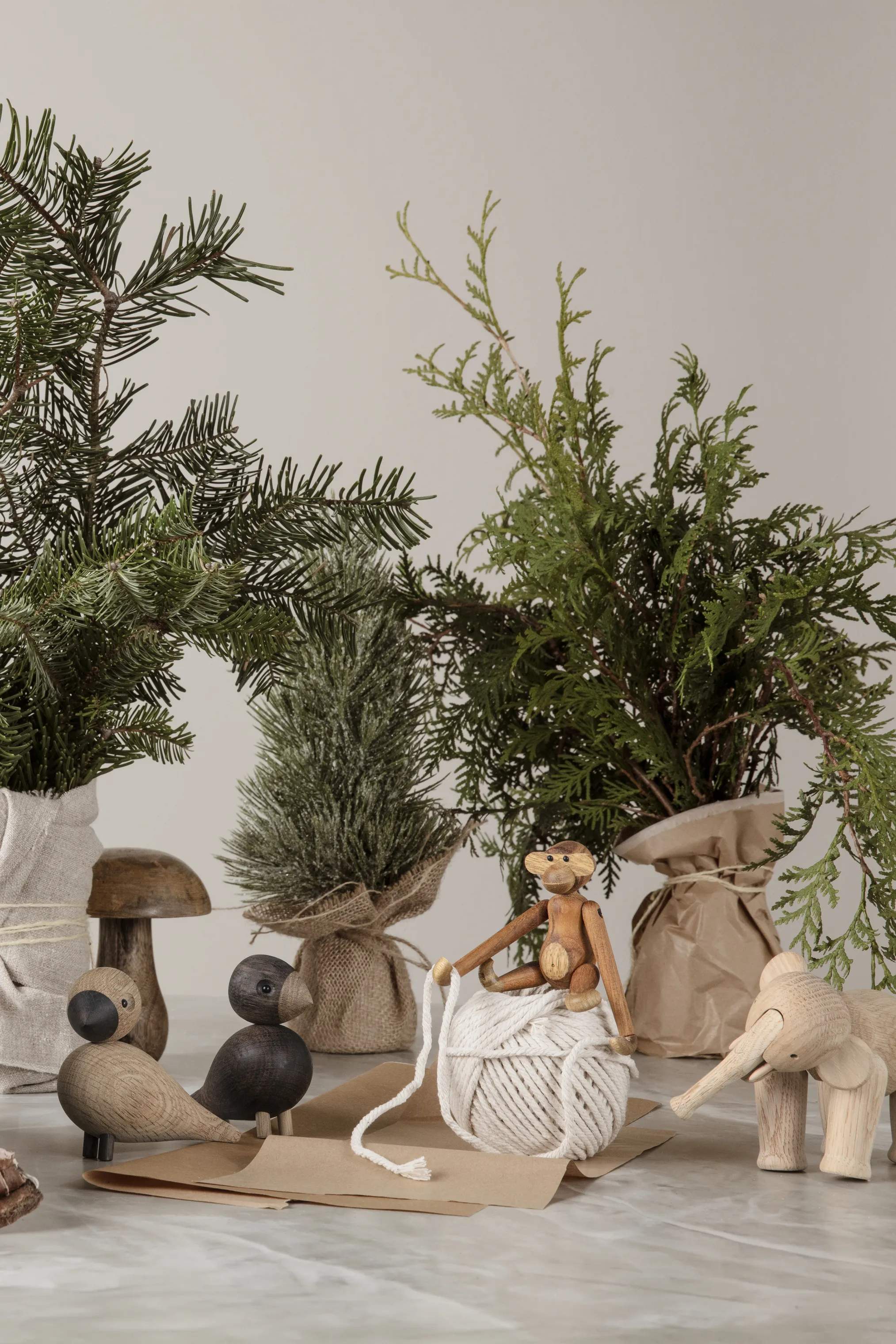 Kay Bojesen Dyrefigurer Abe - Mini i Teaktræ, Mini, 6