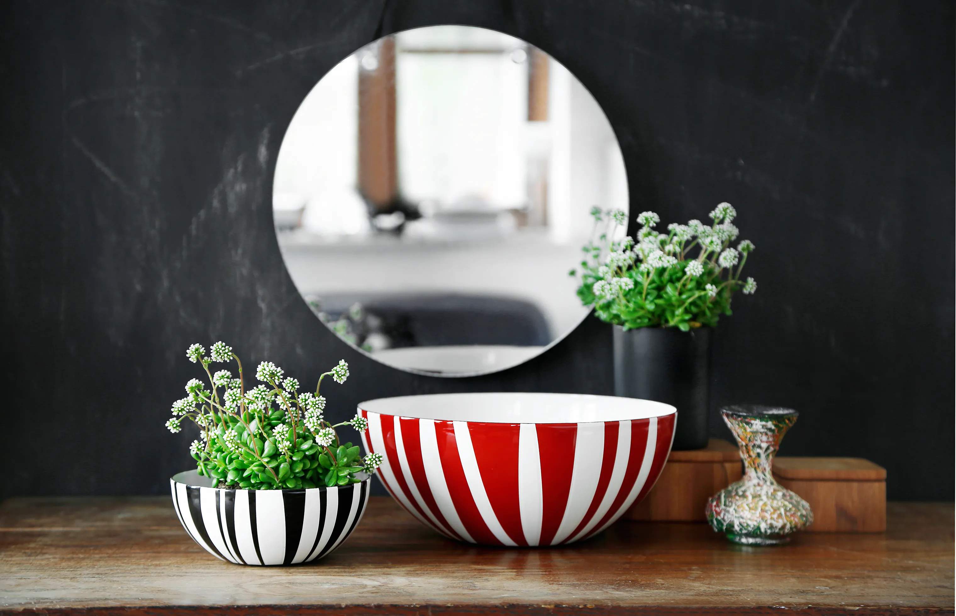 Cathrineholm Serveringsskåle Stripes Skål i Rød, 20 cm, 3