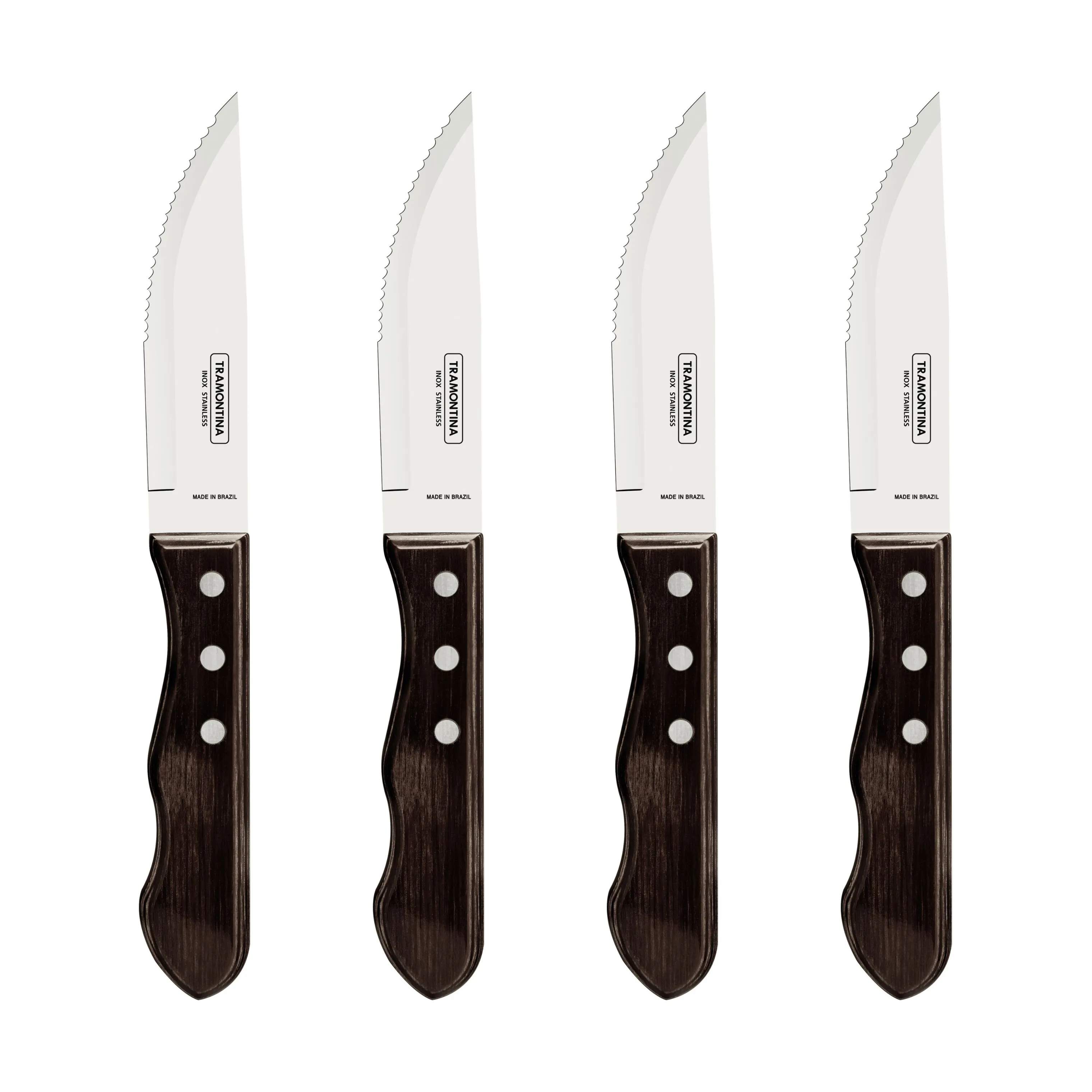 Churrasco Jumbo Grillknive - 4 stk., natur, large
