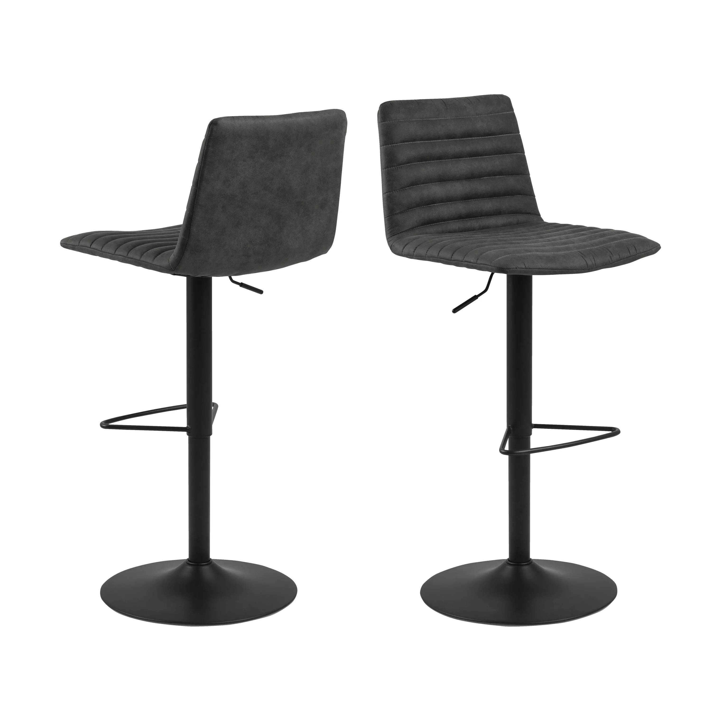 CASA Living Barstole Kimmy Barstol - 2 stk. i antracit, 6