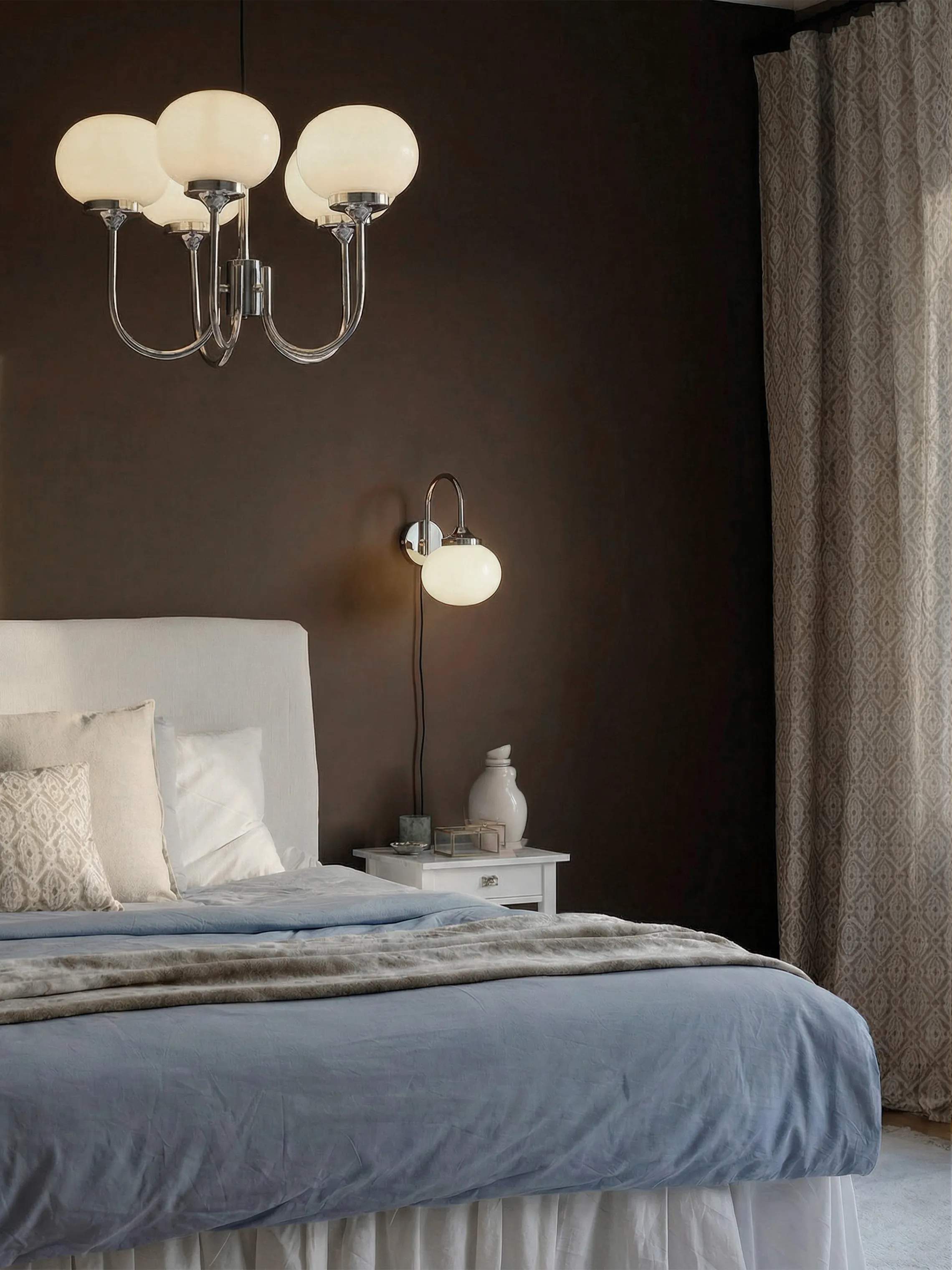 PR Home Pendler Elsy Pendel i Hvid/Krom, 56 cm, 3
