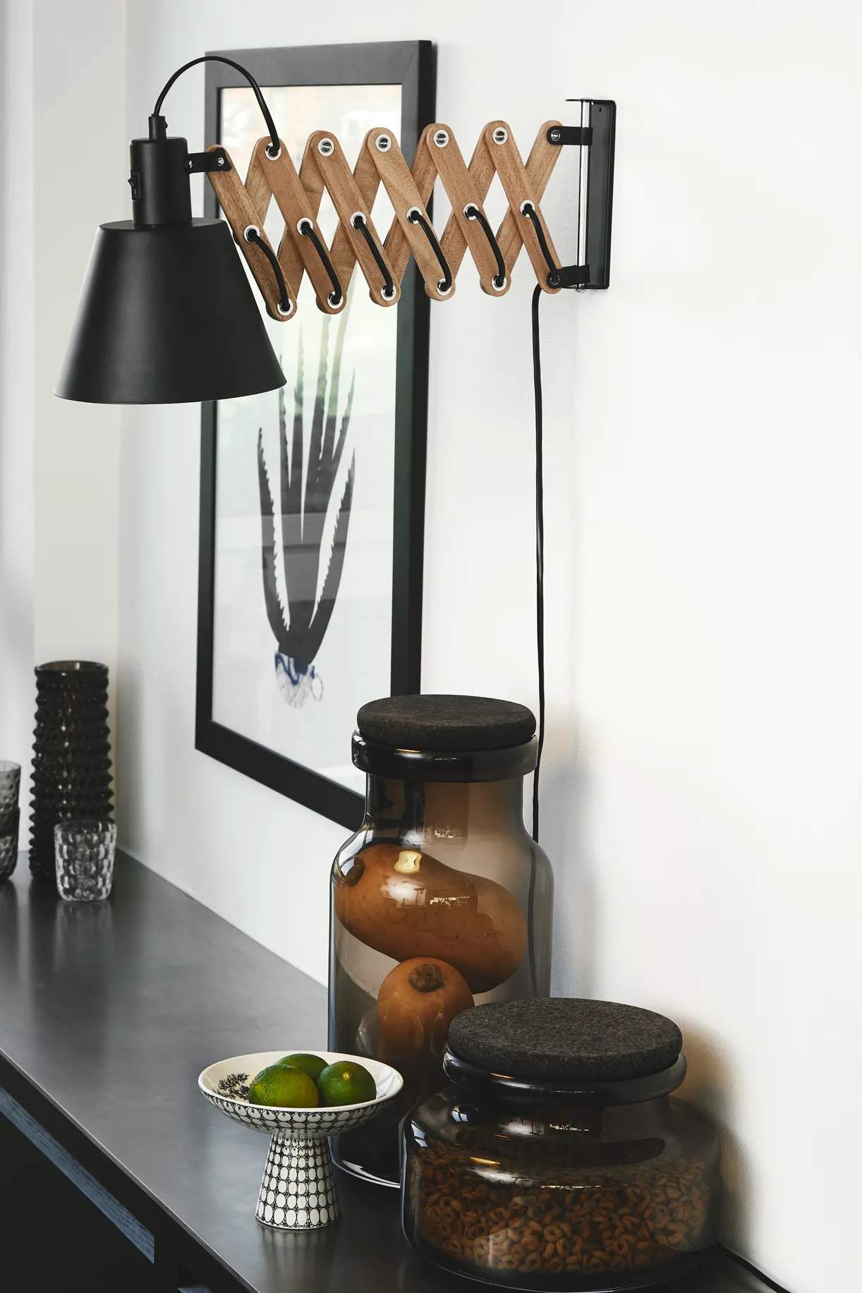 Halo Design Væglamper Vintage Væglampe i sort, 18 cm, 2