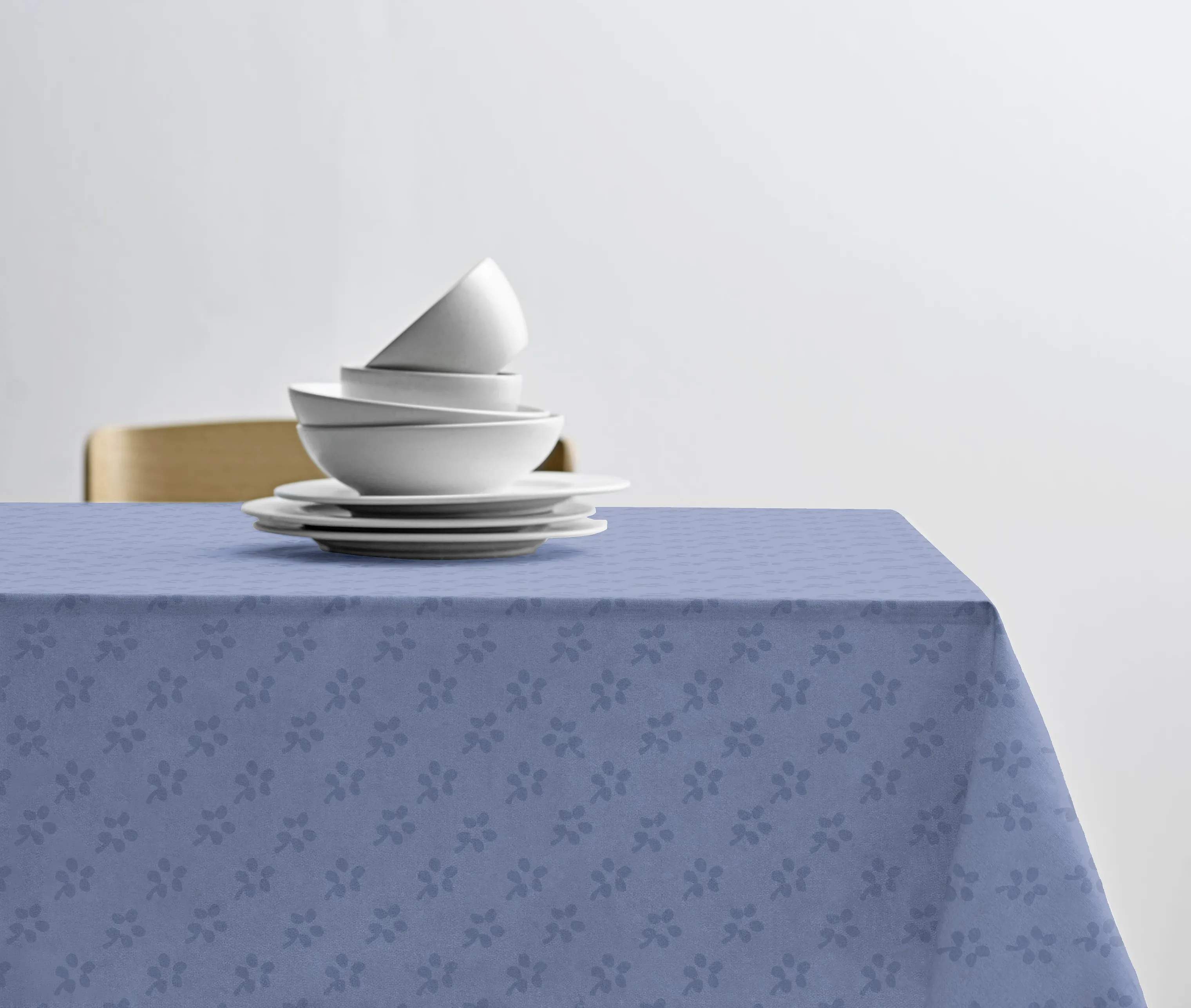 Södahl Duge Forget-me-not Damask Dug i Sky Blue, B140 x L220 cm, 1