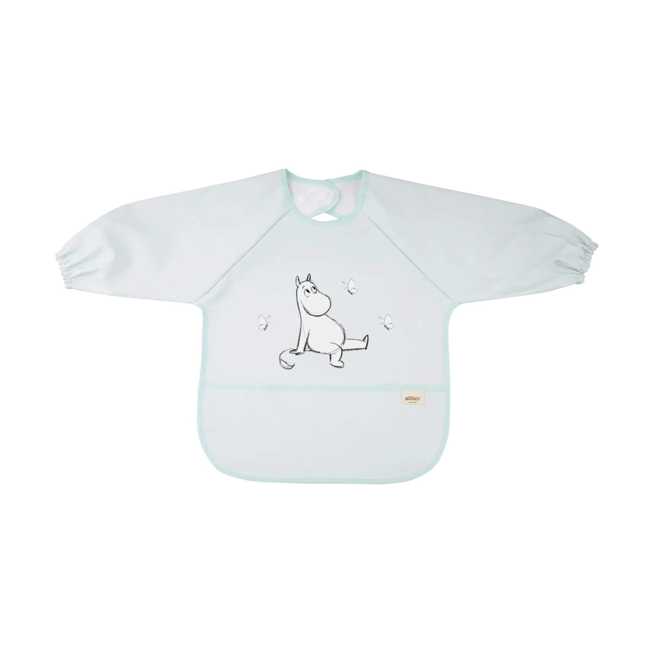 Barbo Toys Hagesmækker Moomin Hagesmæk med ærmer i Blå, 1