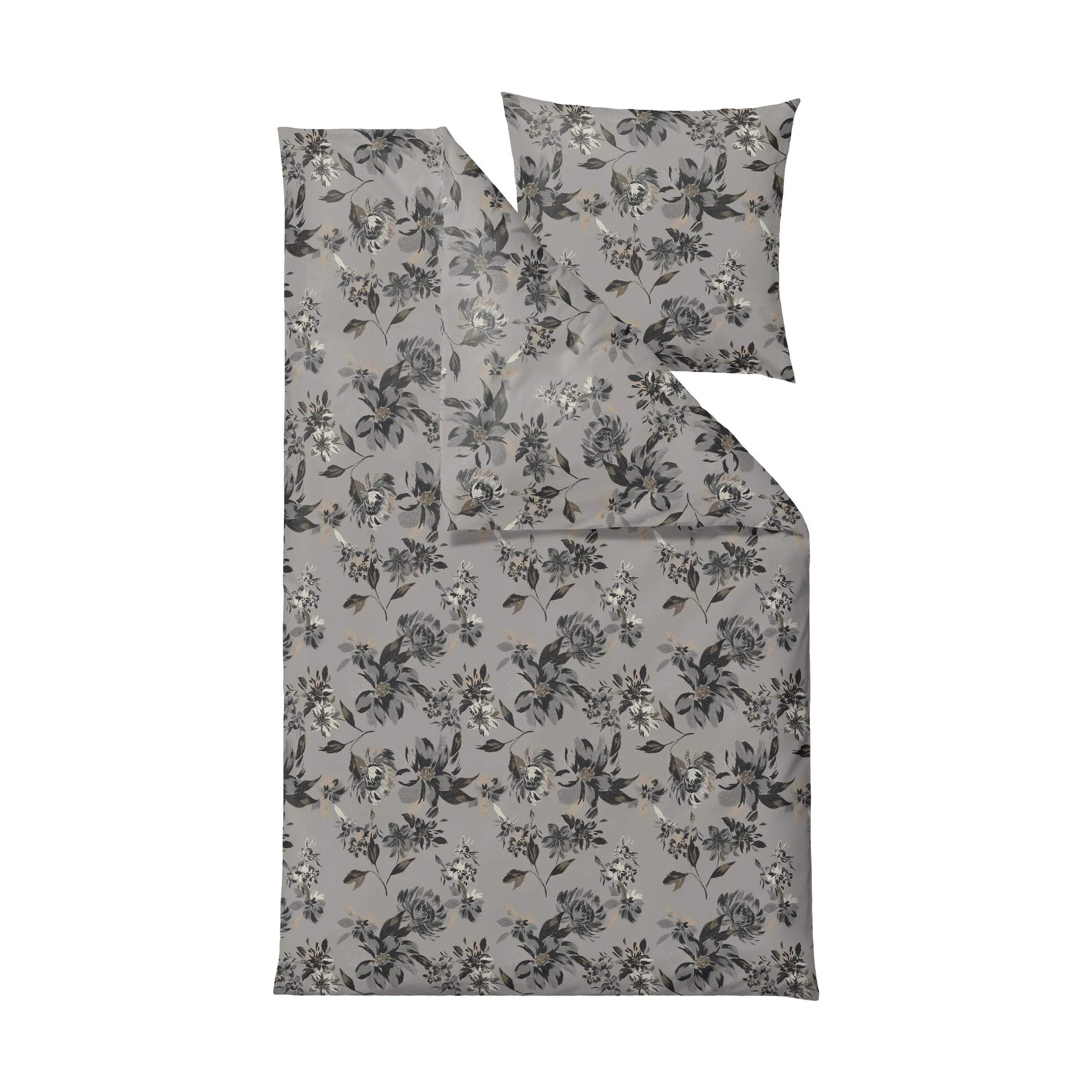 Organic History Bloom Sengetøj, grey, large