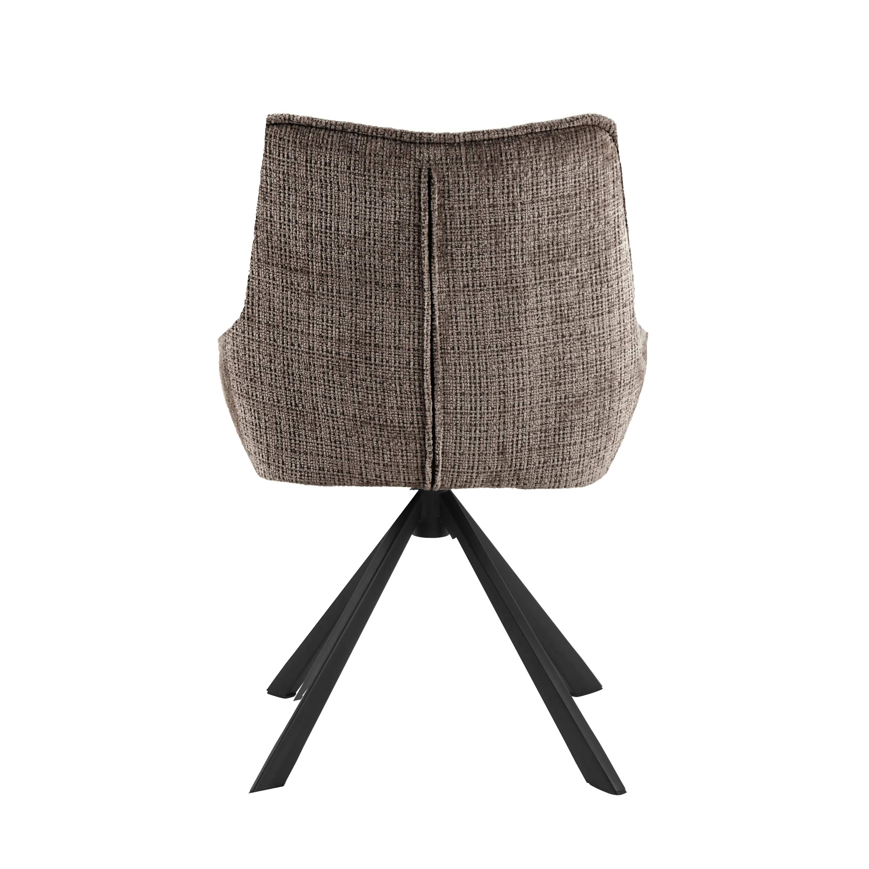 CASA Living Spisebordsstole Eddie Spisebordsstol - 2 stk i Brun/mat sort, 7