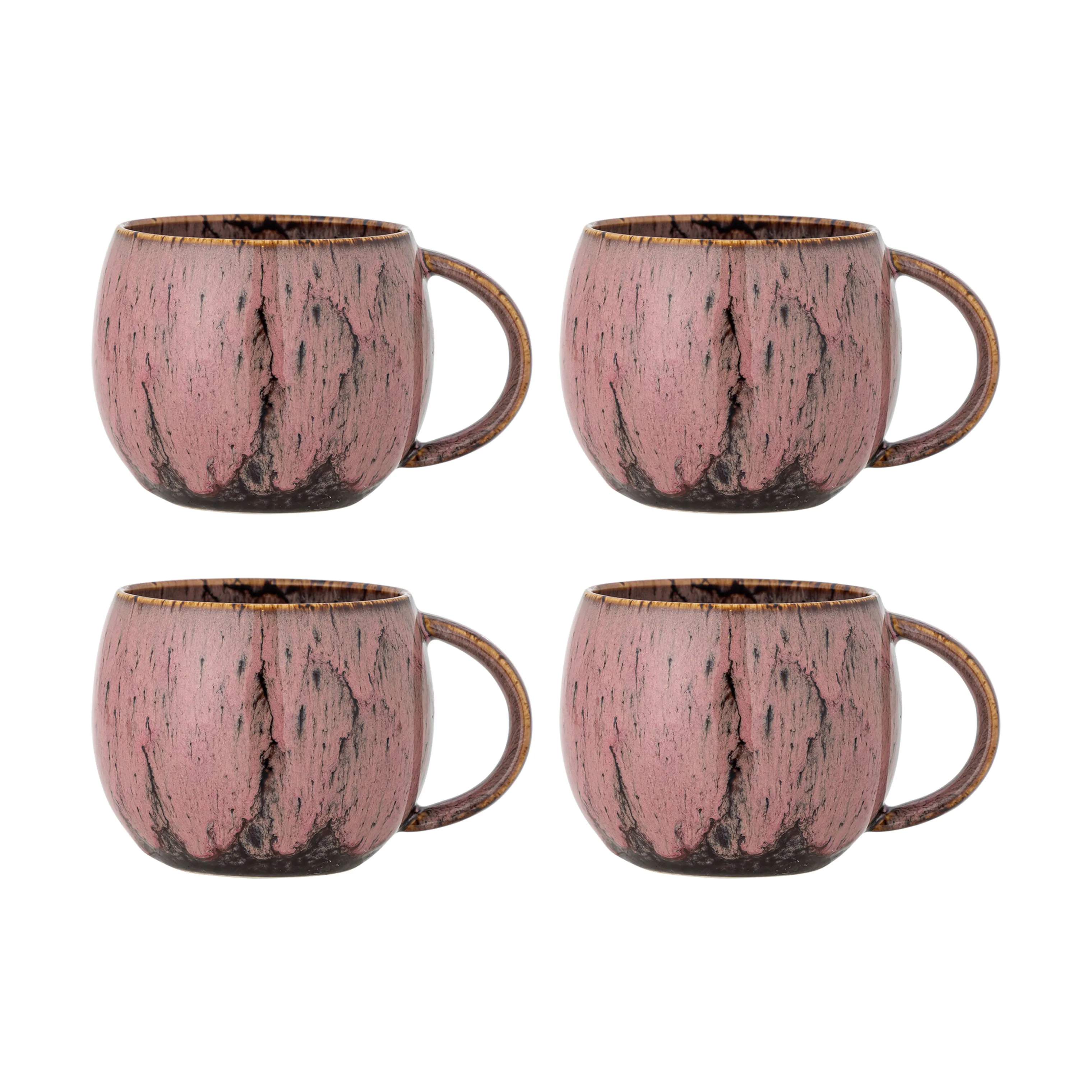 Creative Collection Krus og kopper med hank Rayen Krus - 4 stk. i Lyserød, 1