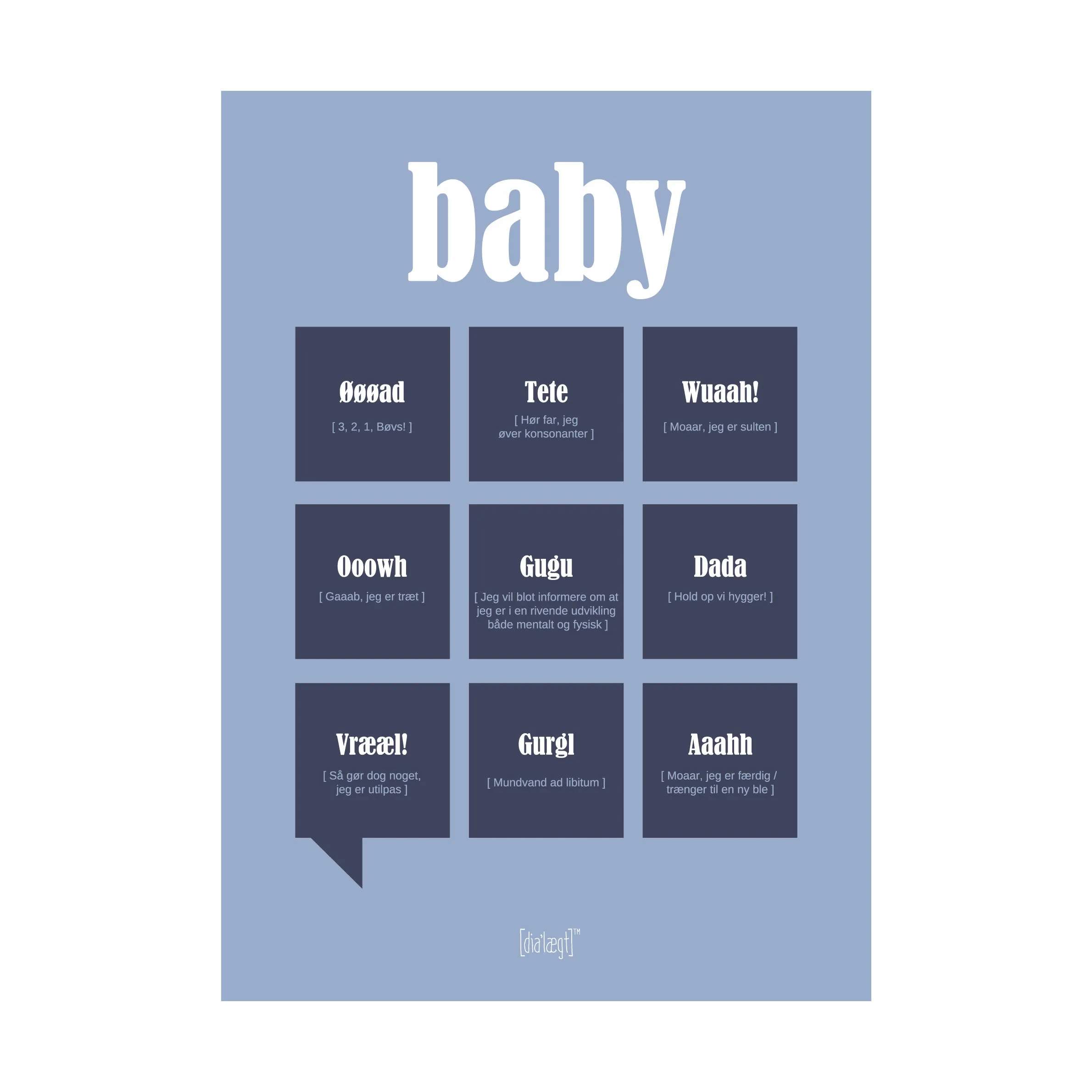 Dialægt plakater Plakat - Babyboy