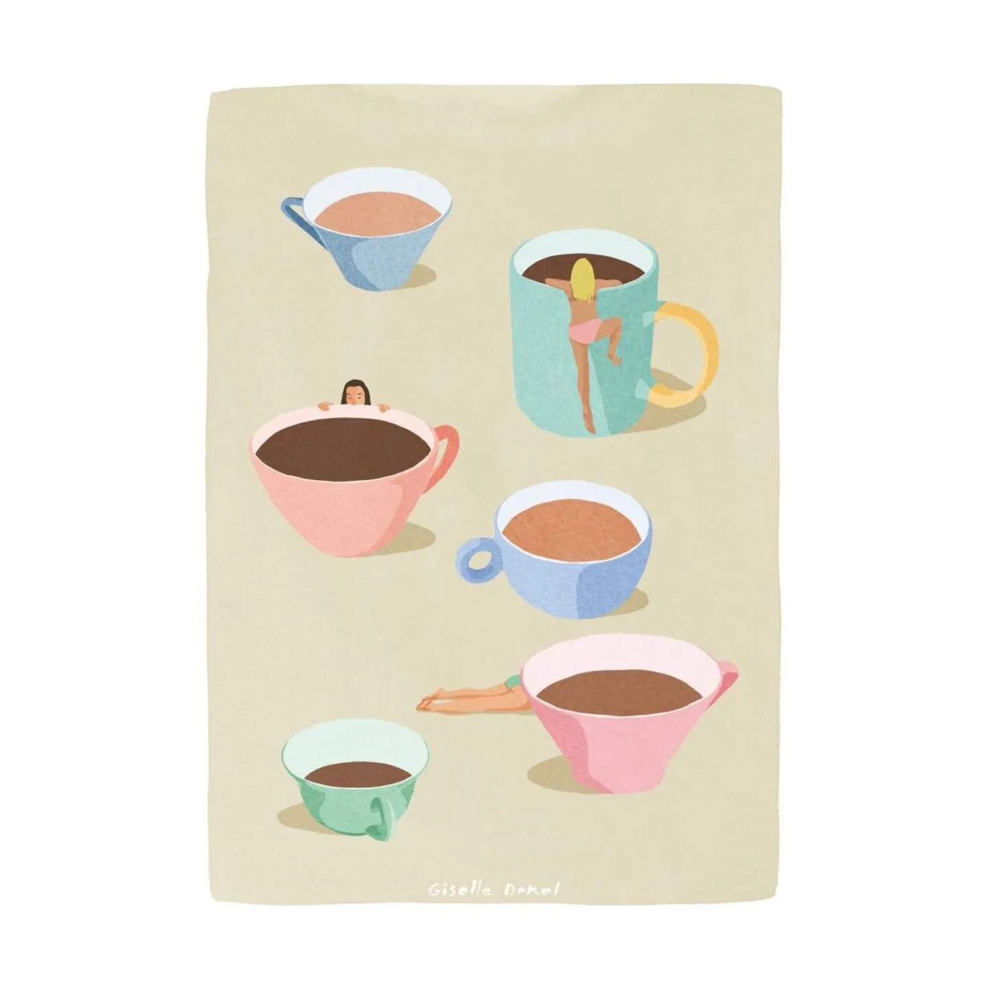 Poster&Frame Plakater Plakat - Coffee ladies i B21 x L29,7 cm, 1