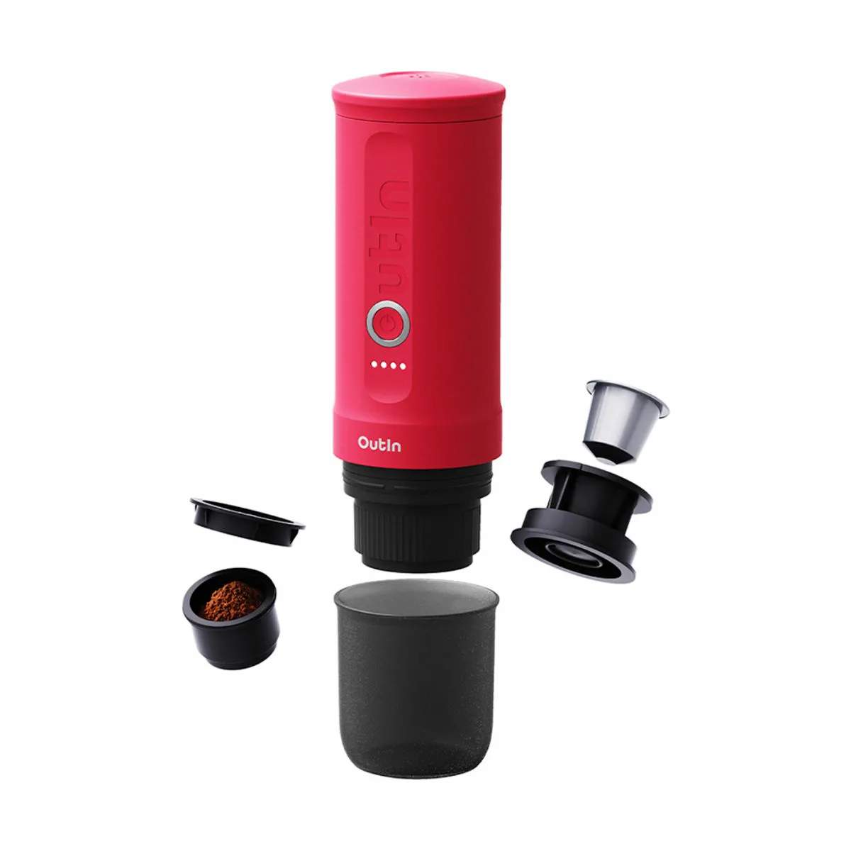 Outin Nano Espressomaskine, red, large