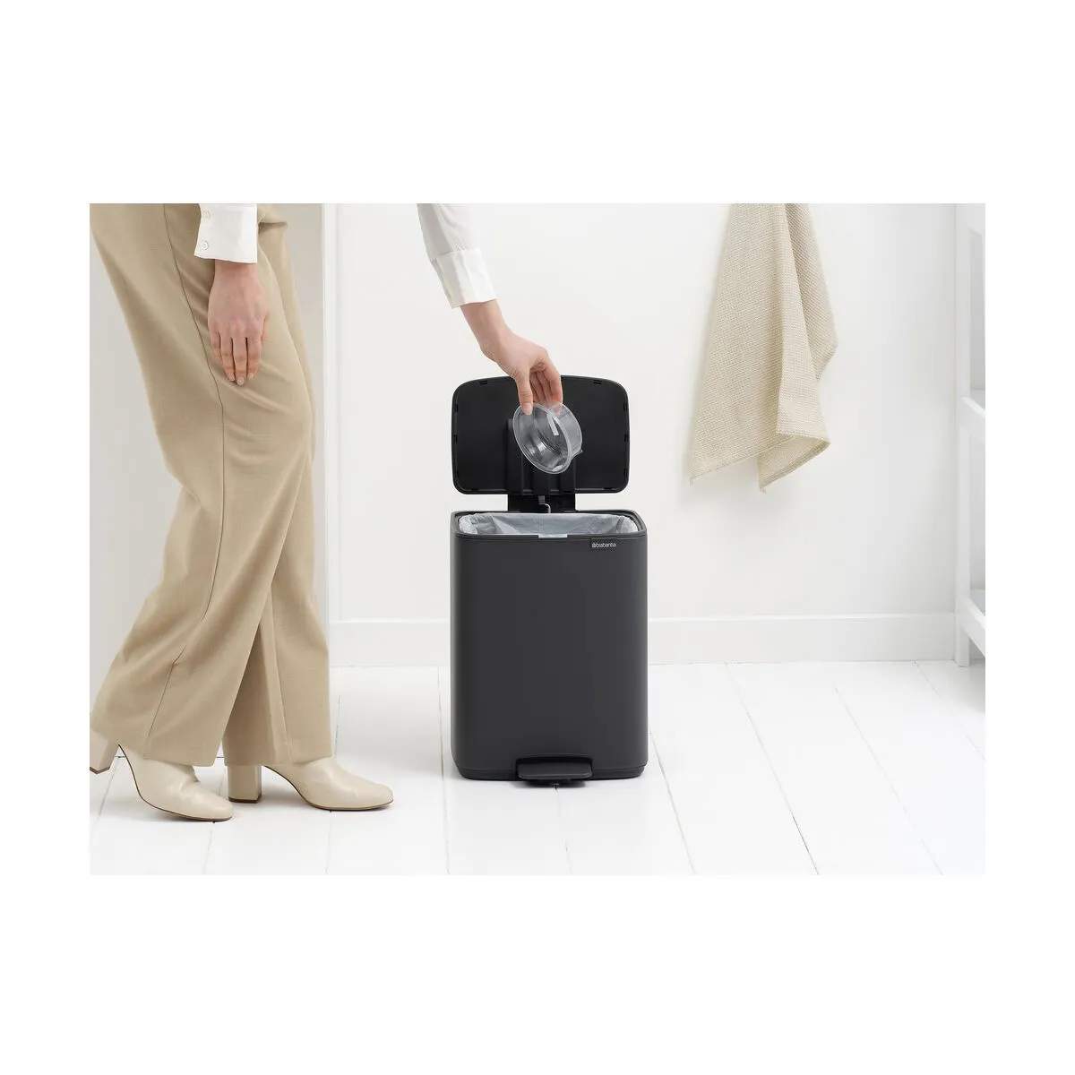Brabantia Pedalspande Bo Pedalspand i Grå, 12 L, 6