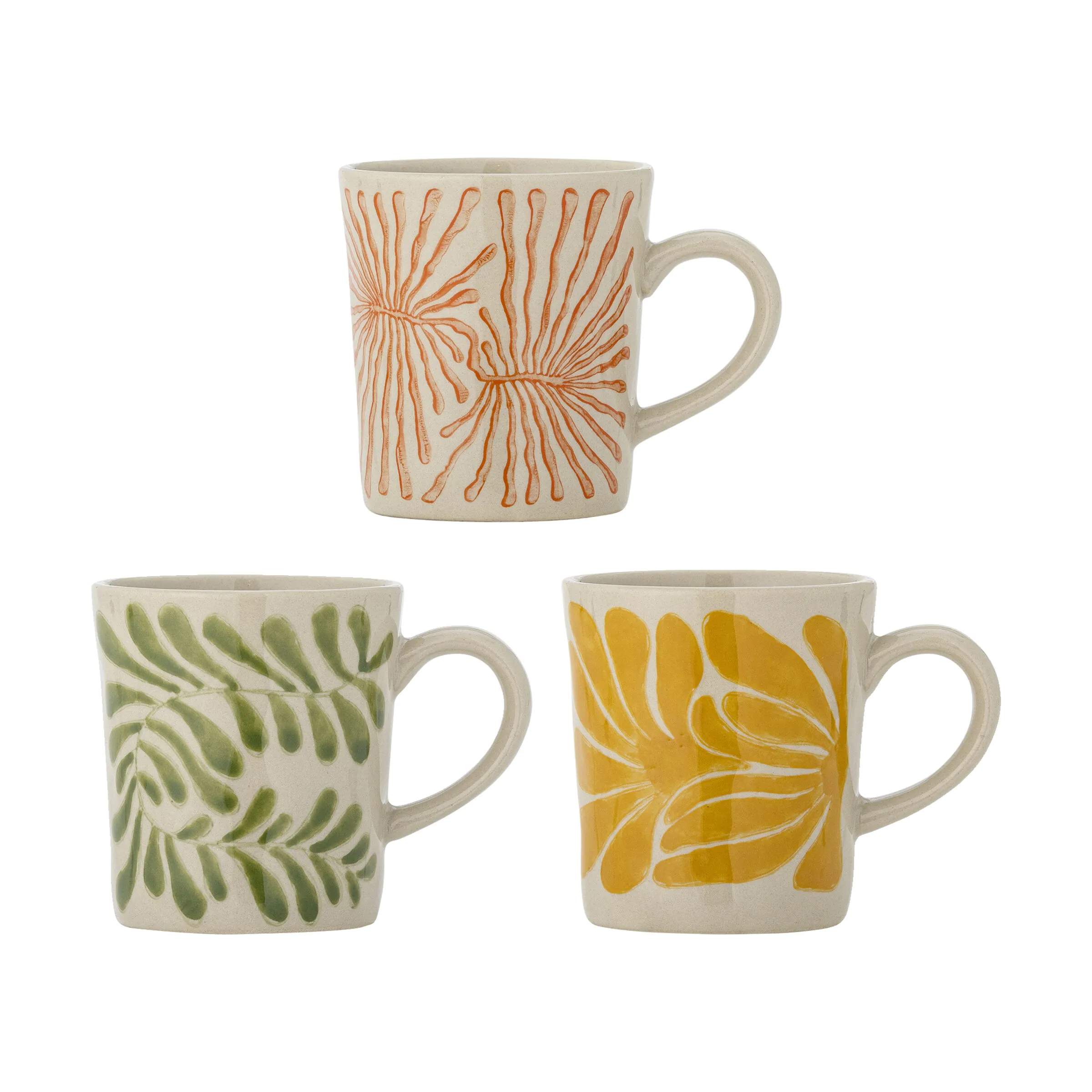 Creative Collection Krus og kopper med hank Fauni Kop - 3 stk. i Yellow, 1