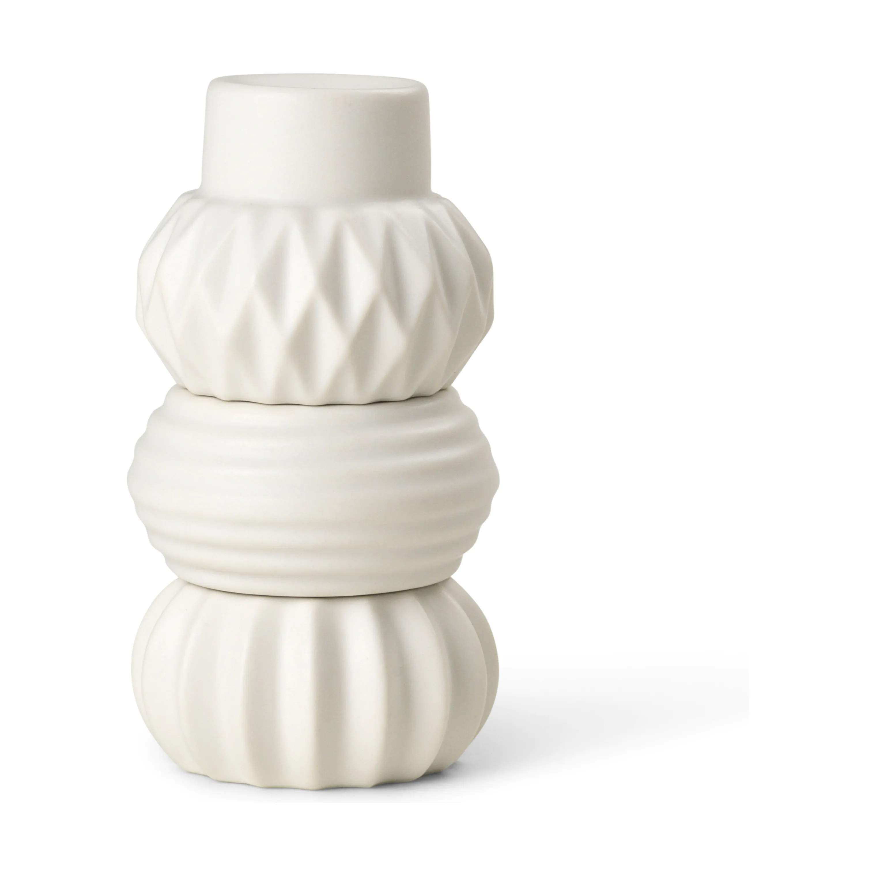 Dottir Kronelysestage Samsurium Stabelbar Lysestage - 3 dele i Hvid, 7