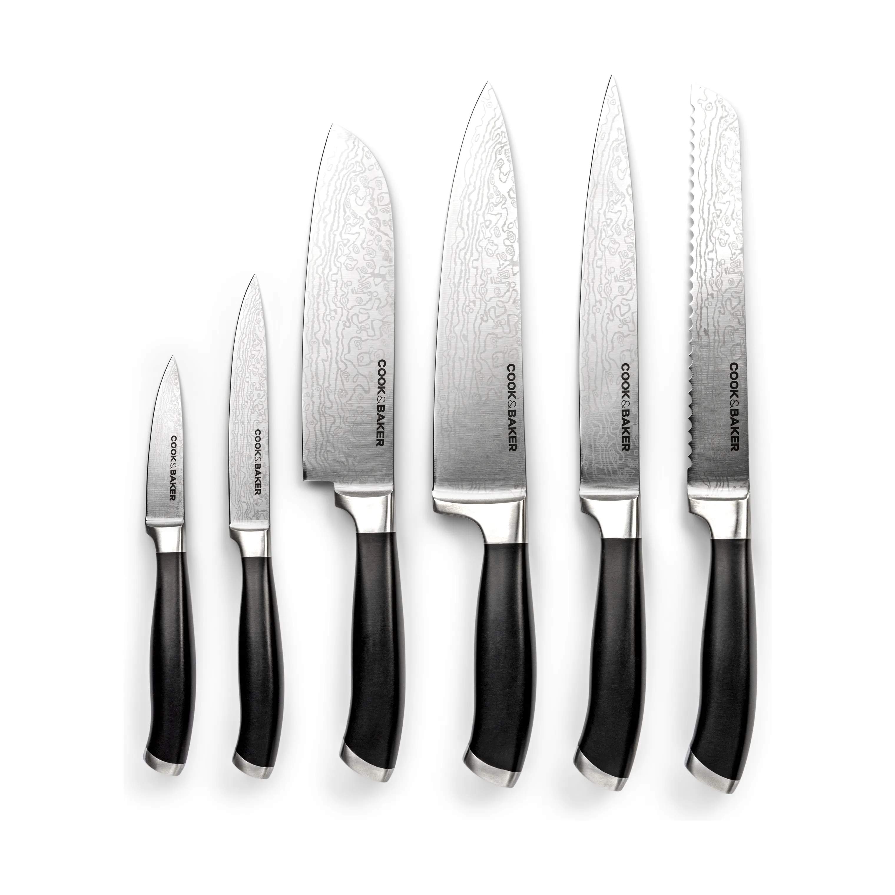 Cook & Baker Knivblokke med knive Knivblok med 6 knive i brun, 4