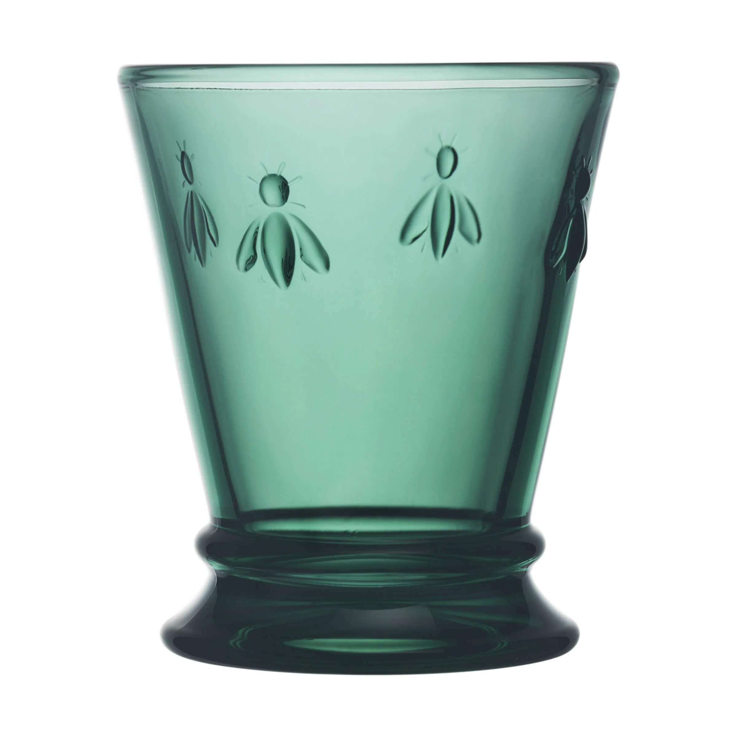 La Rochère Vandglas Abeille Vandglas - 6 stk. i 26 cl - Mørk grøn - Bier, 4
