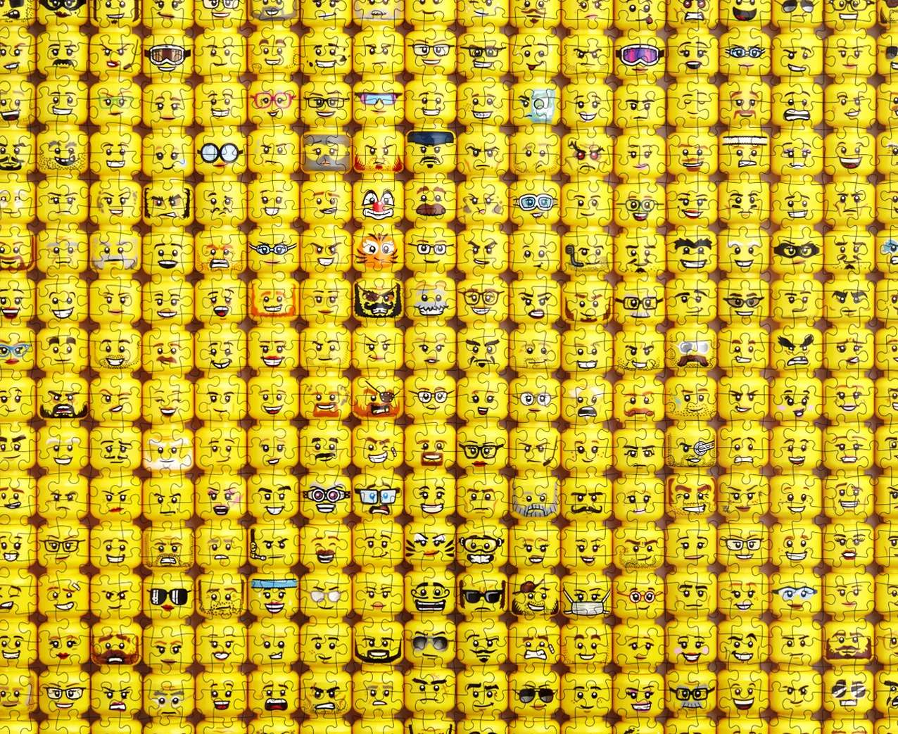 LEGO Puslespil Puslespil - Lego Minifigure Faces i Gul, 3