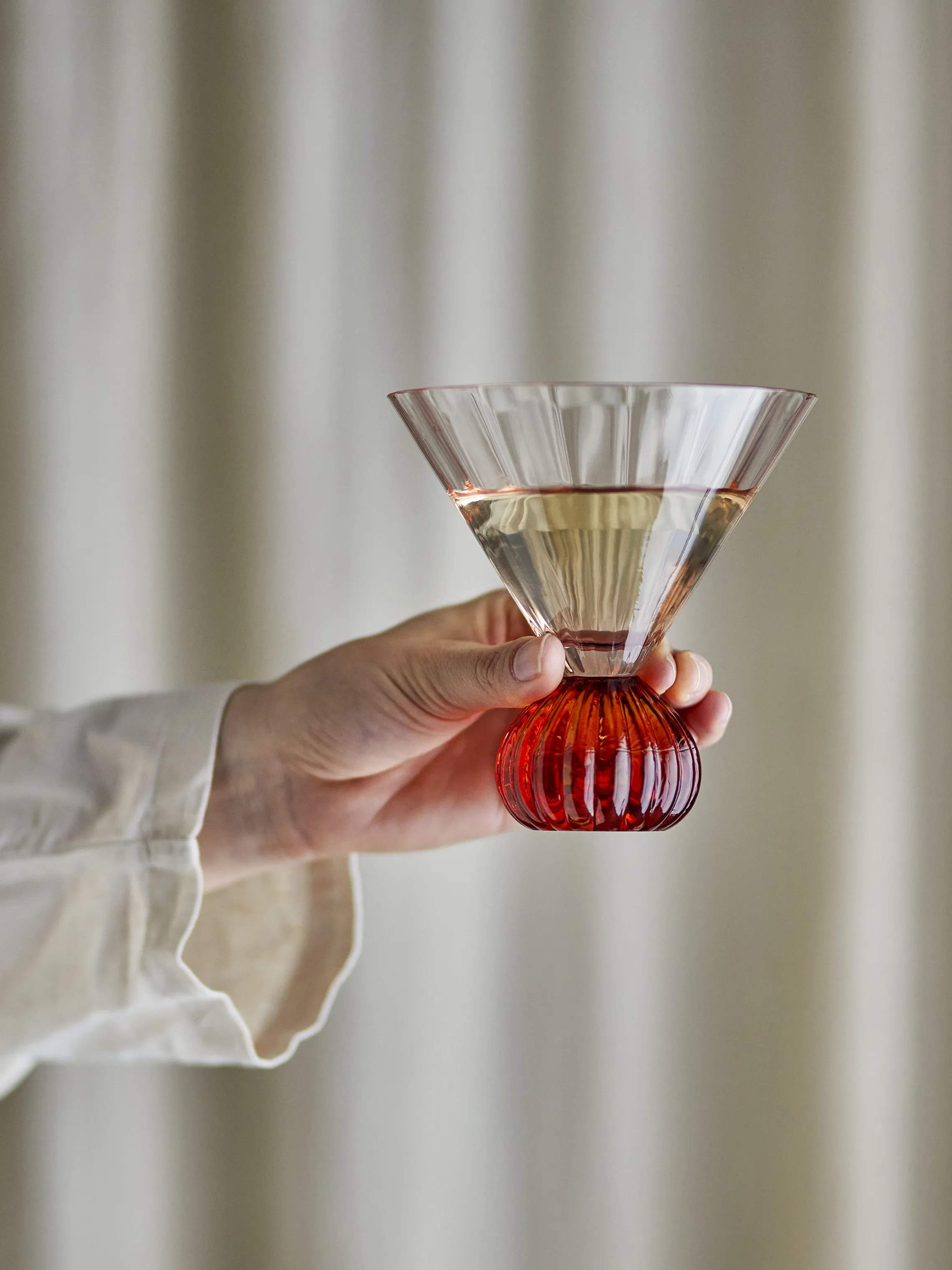 Bloomingville Cocktailglas Taurin Cocktailglas i Lyserød, 4